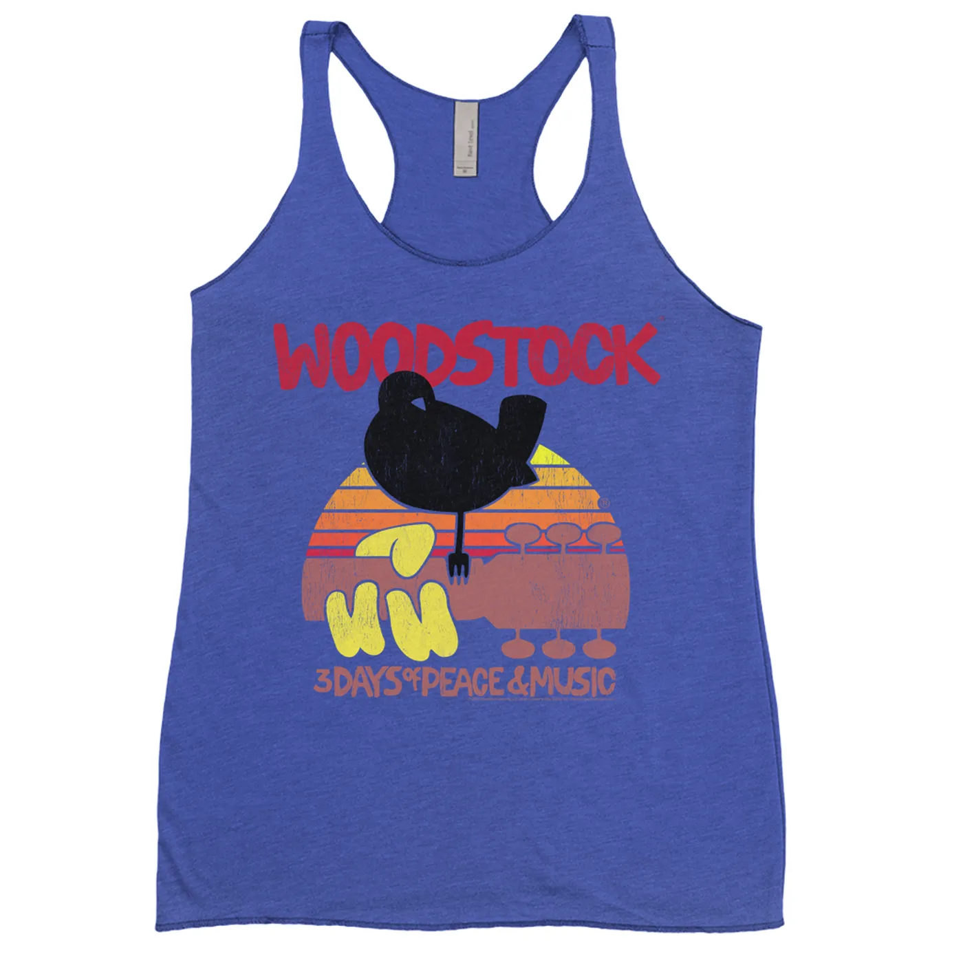 Woodstock Bold Colored Racerback Tank | Bird And Guitar Woodstock Sunset Woodstock Shirt