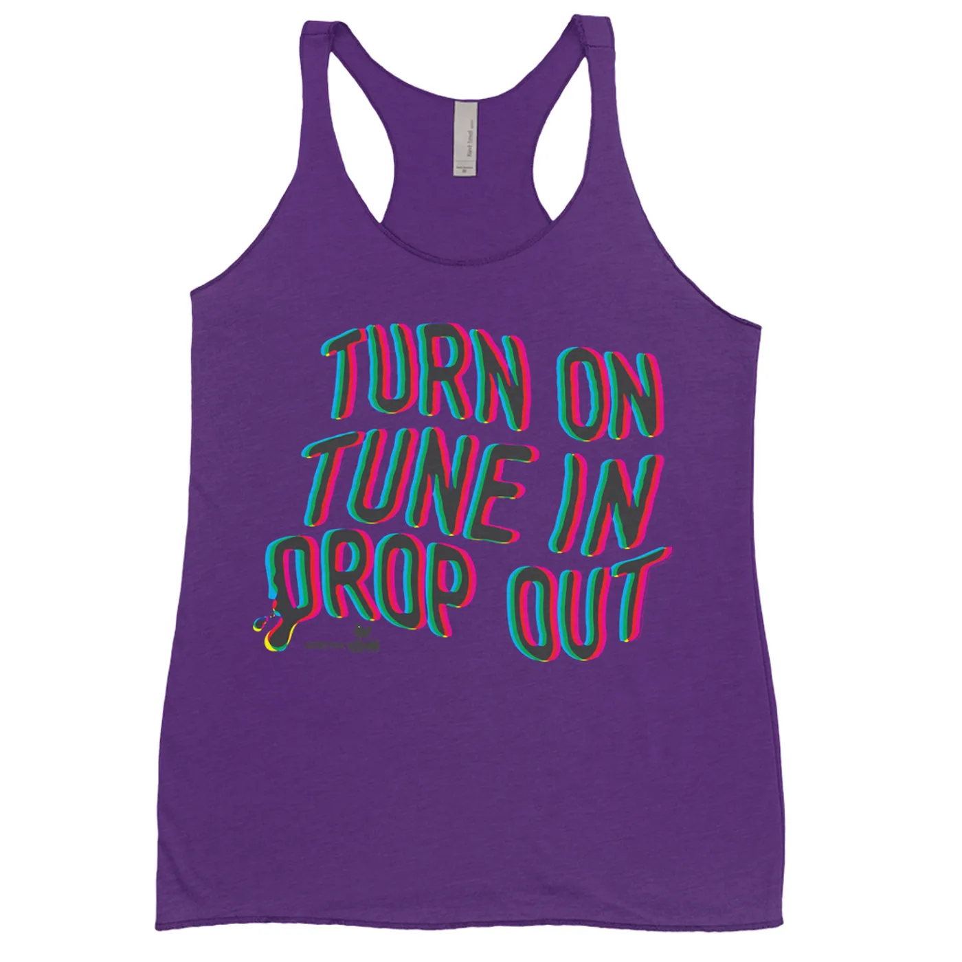 Woodstock Bold Colored Racerback Tank | Turn On Tune In Drop Out Woodstock Shirt