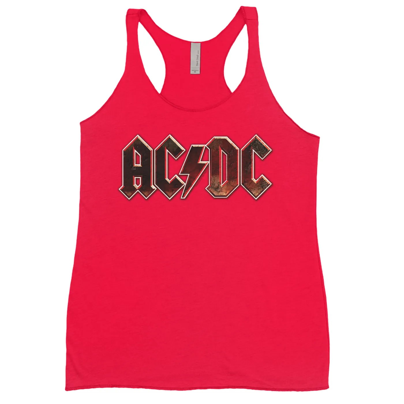 AC/DC Bold Colored Racerback Tank | Live At River Plate Metallic Logo ACDC Shirt