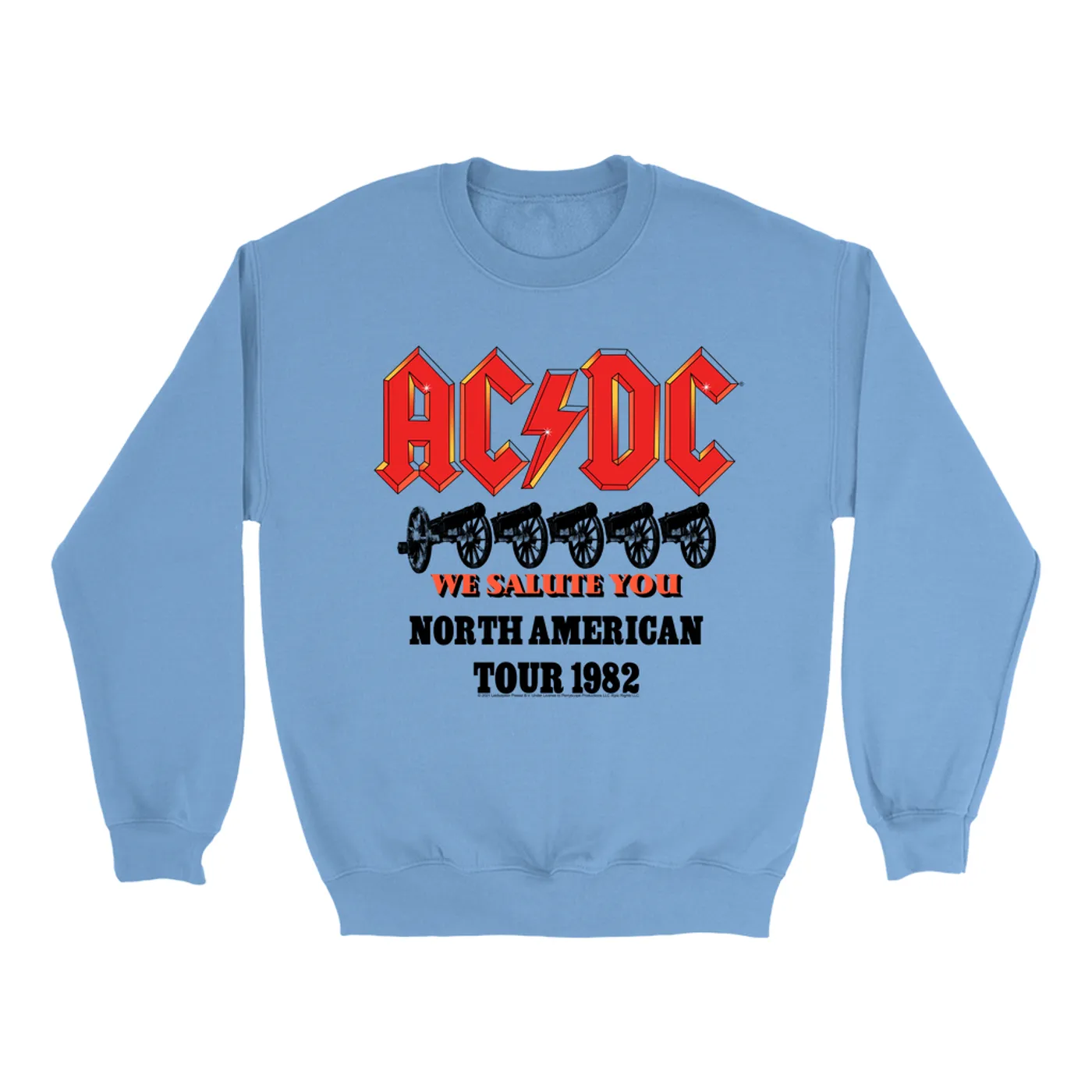 AC/DC Bright Colored Sweatshirt | We Salute You North American Tour 1982 ACDC Sweatshirt