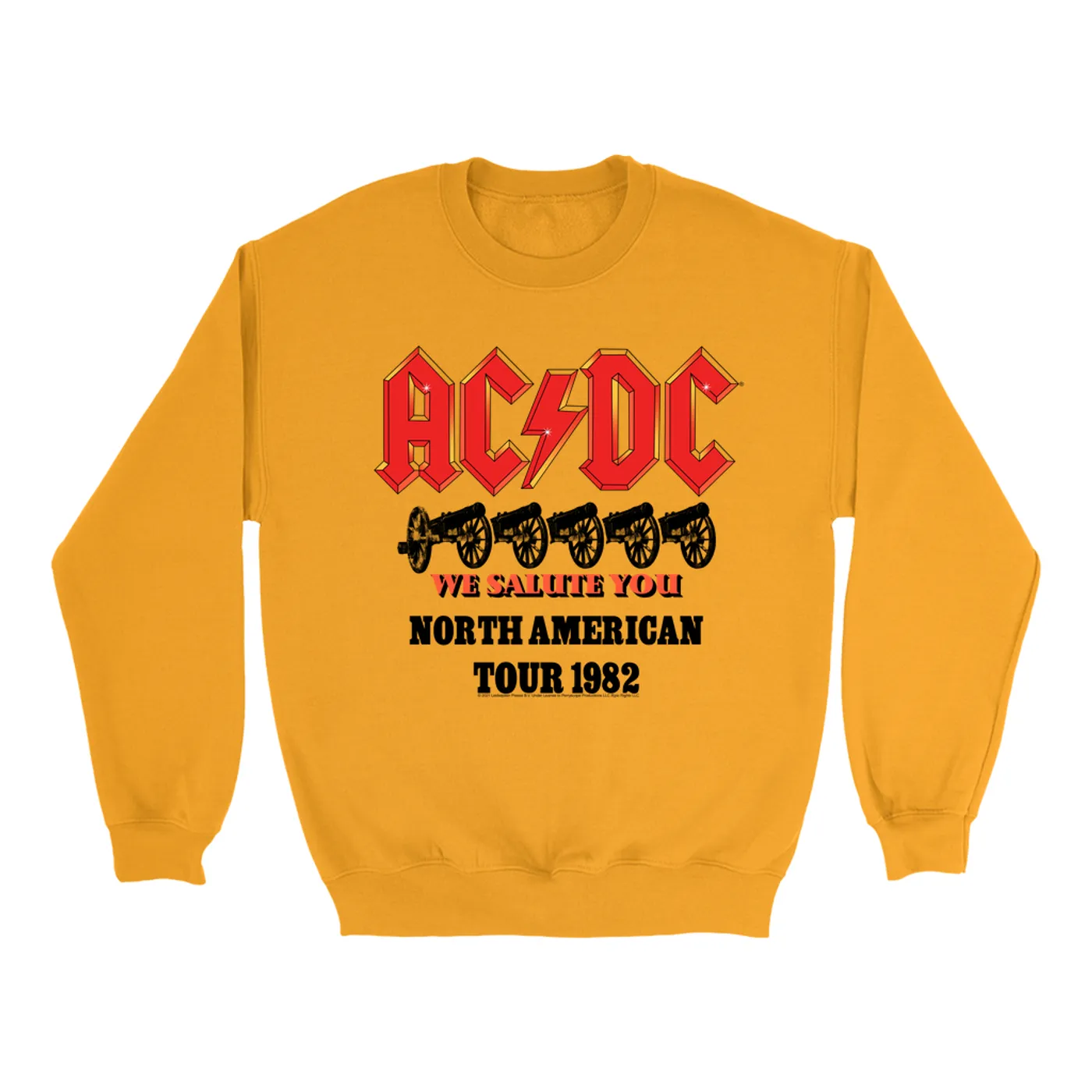 AC/DC Bright Colored Sweatshirt | We Salute You North American Tour 1982 ACDC Sweatshirt