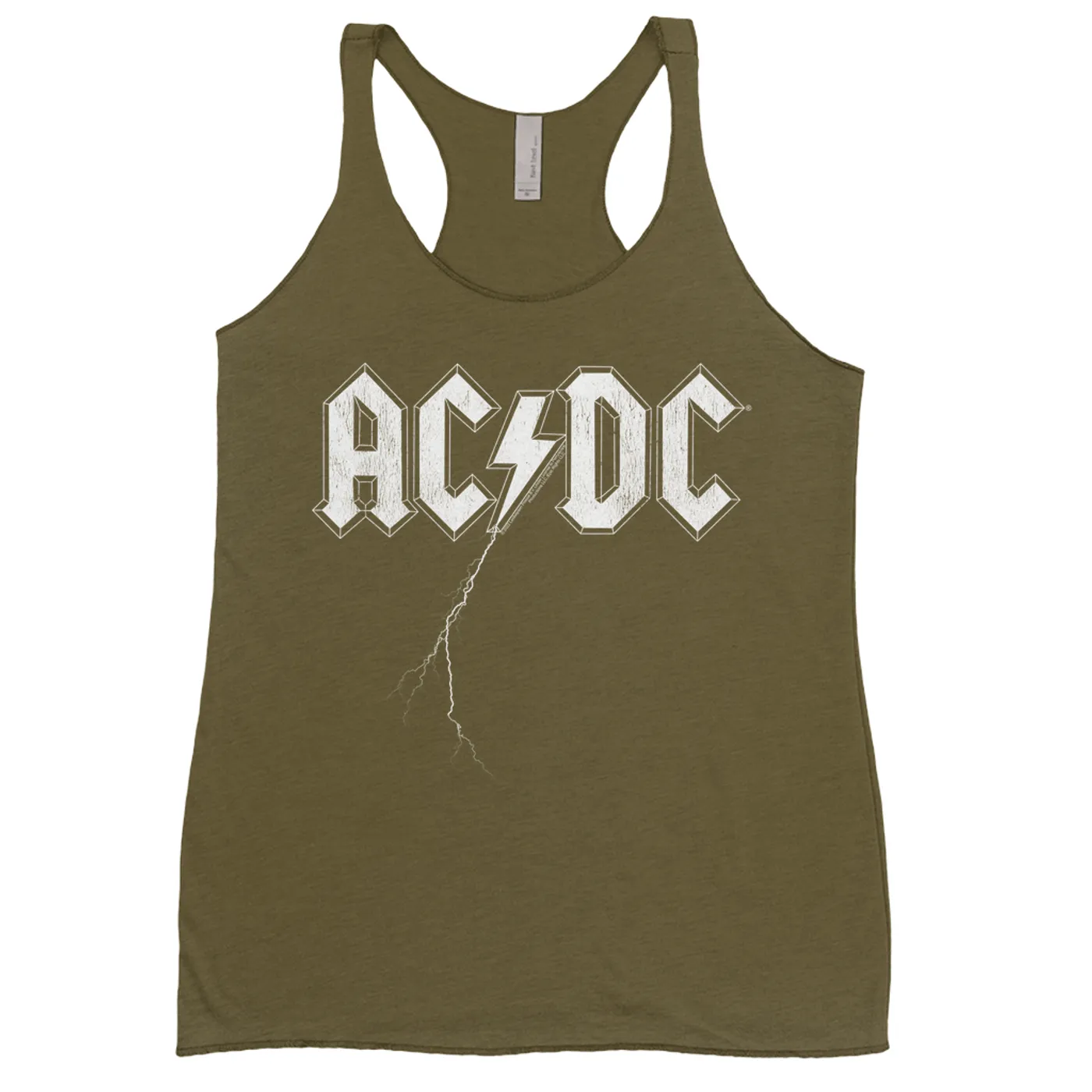 ACDC Bold Colored Racerback Tank | AC/DC Lightning Strike Logo ACDC Shirt (Merchbar Exclusive)