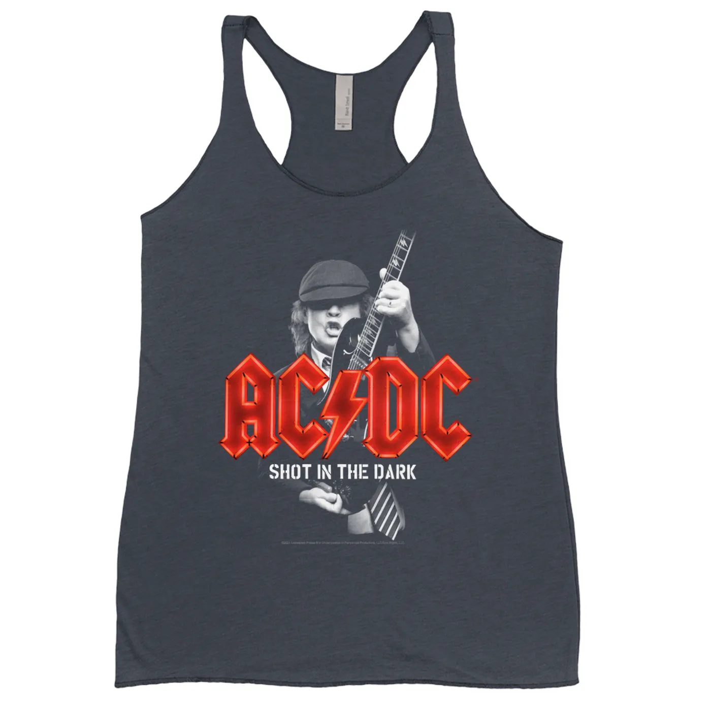 AC/DC Bold Colored Racerback Tank | PWR Up Shot In The Dark Neon Lights ACDC Shirt
