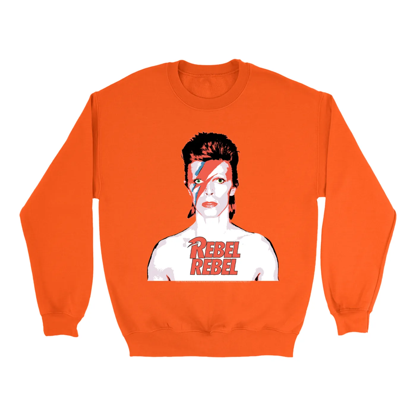 David Bowie Bright Colored Sweatshirt | Bowie Ziggy Played Guitar David Bowie Sweatshirt (Merchbar Exclusive)