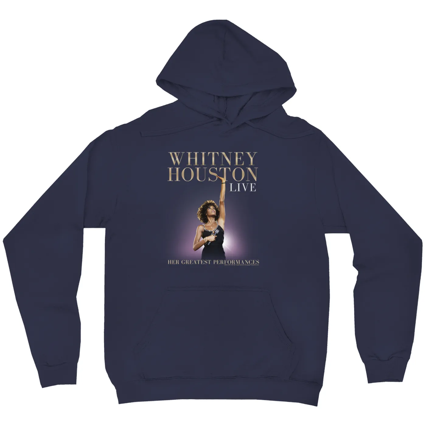 Whitney Houston Hoodie | Greatest Performances Live Album Cover Whitney Houston Hoodie