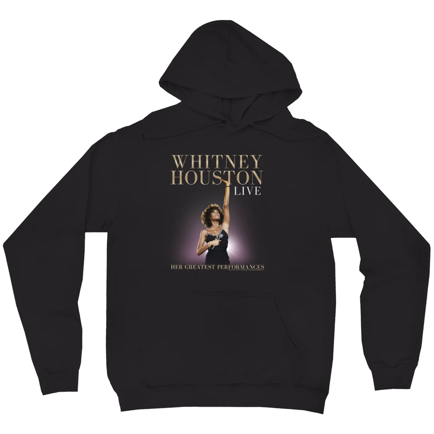 Whitney Houston Hoodie | Greatest Performances Live Album Cover Whitney Houston Hoodie
