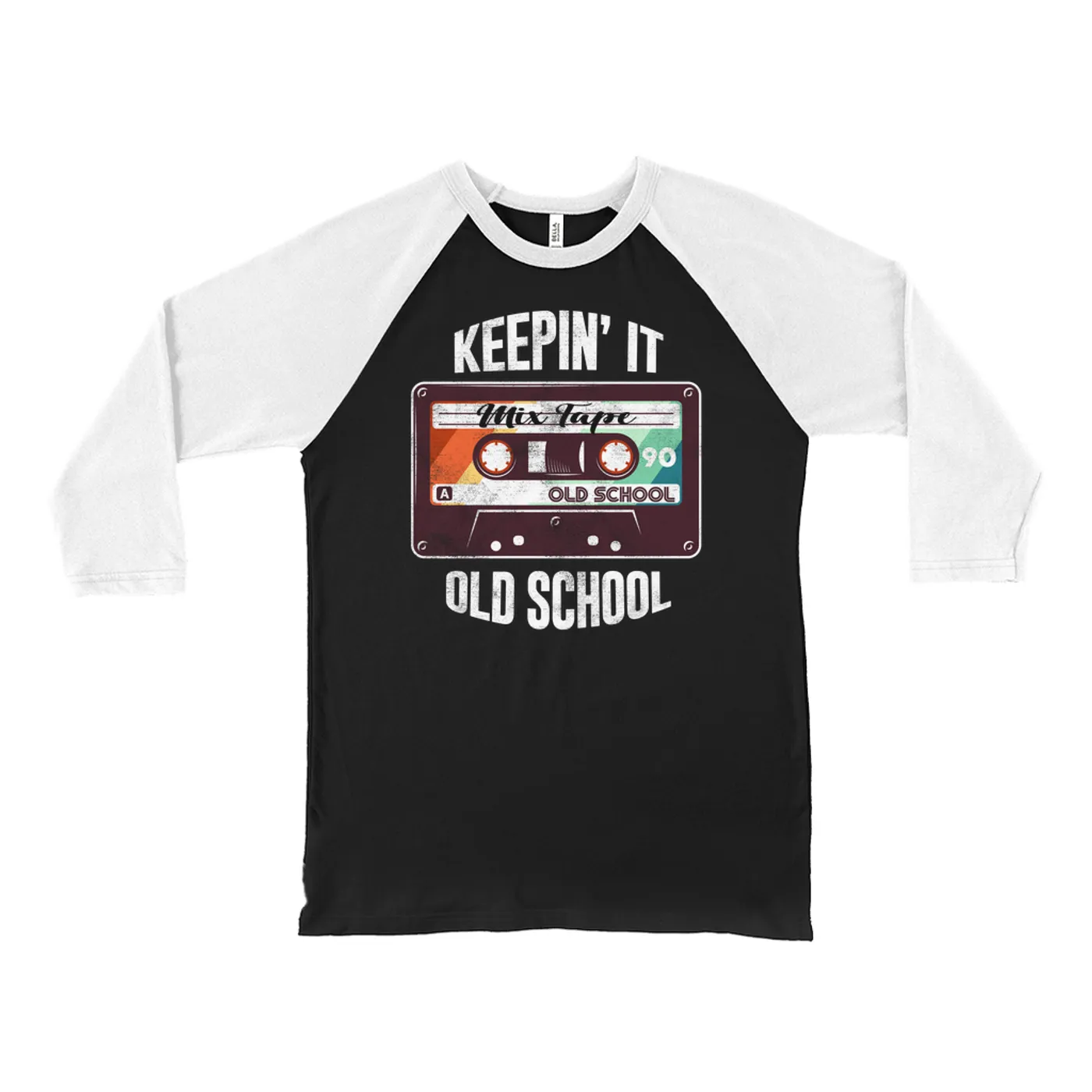 Merchbar Music Life 3/4 Sleeve Baseball Tee | Keepin' It Old School Merchbar Music Life Shirt