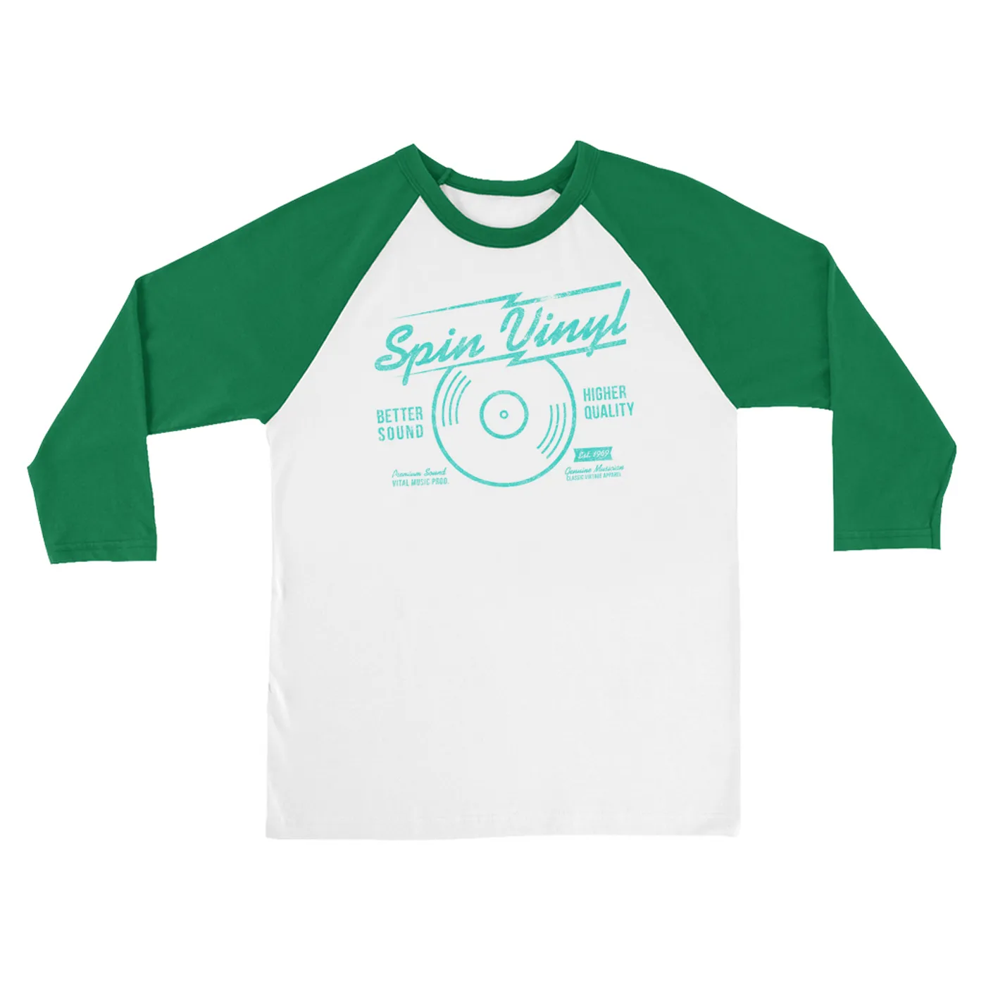 Merchbar Music Life 3/4 Sleeve Baseball Tee | Spin Vinyl Merchbar Music Life Shirt
