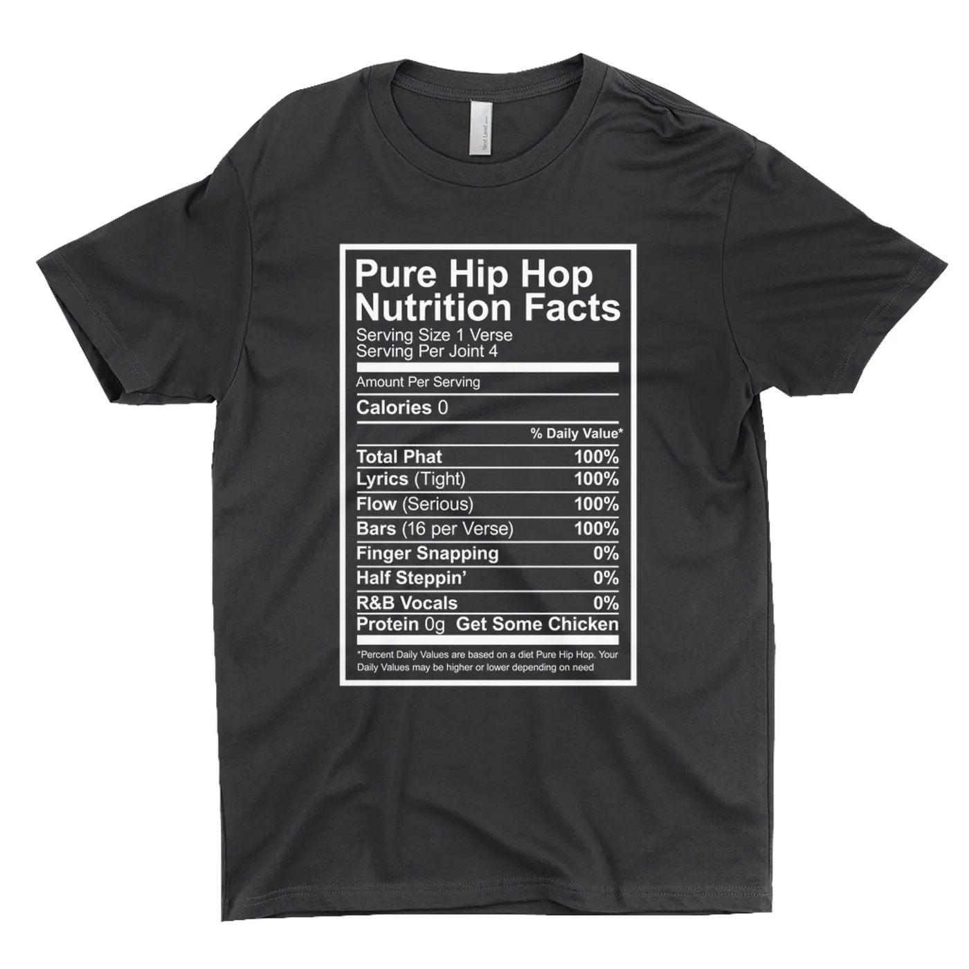 Merchbar Music Life T-Shirt | Hip Hop Nutrition Facts Merchbar Music Life Shirt