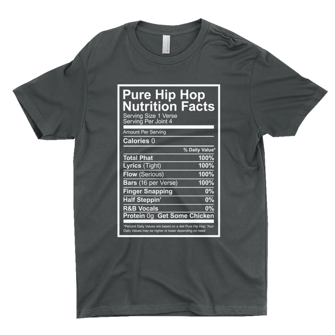 Merchbar Music Life T-Shirt | Hip Hop Nutrition Facts Merchbar Music Life Shirt