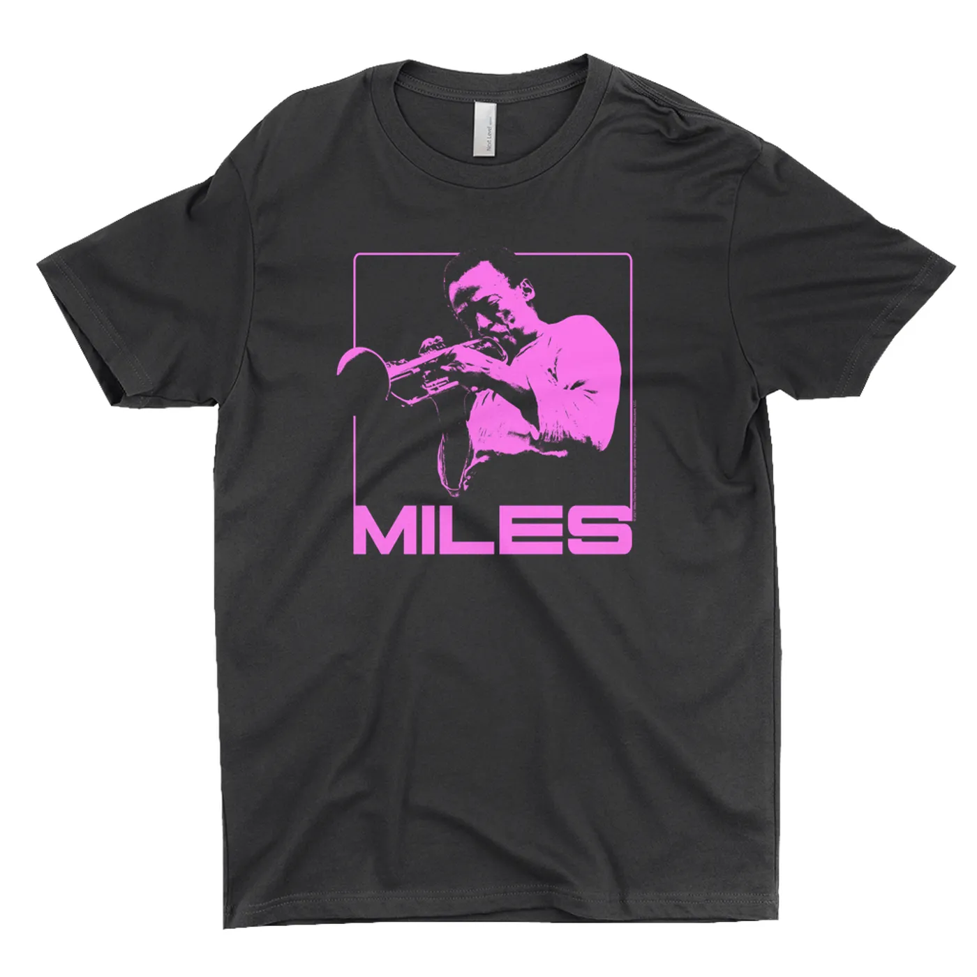 Miles Davis T-Shirt | Miles Playing Trumpet Pink Design Miles Davis Shirt