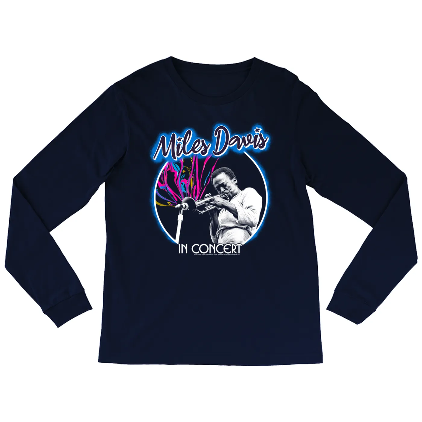 Miles Davis Long Sleeve Shirt | Miles In Concert Colorful Design Miles Davis Shirt