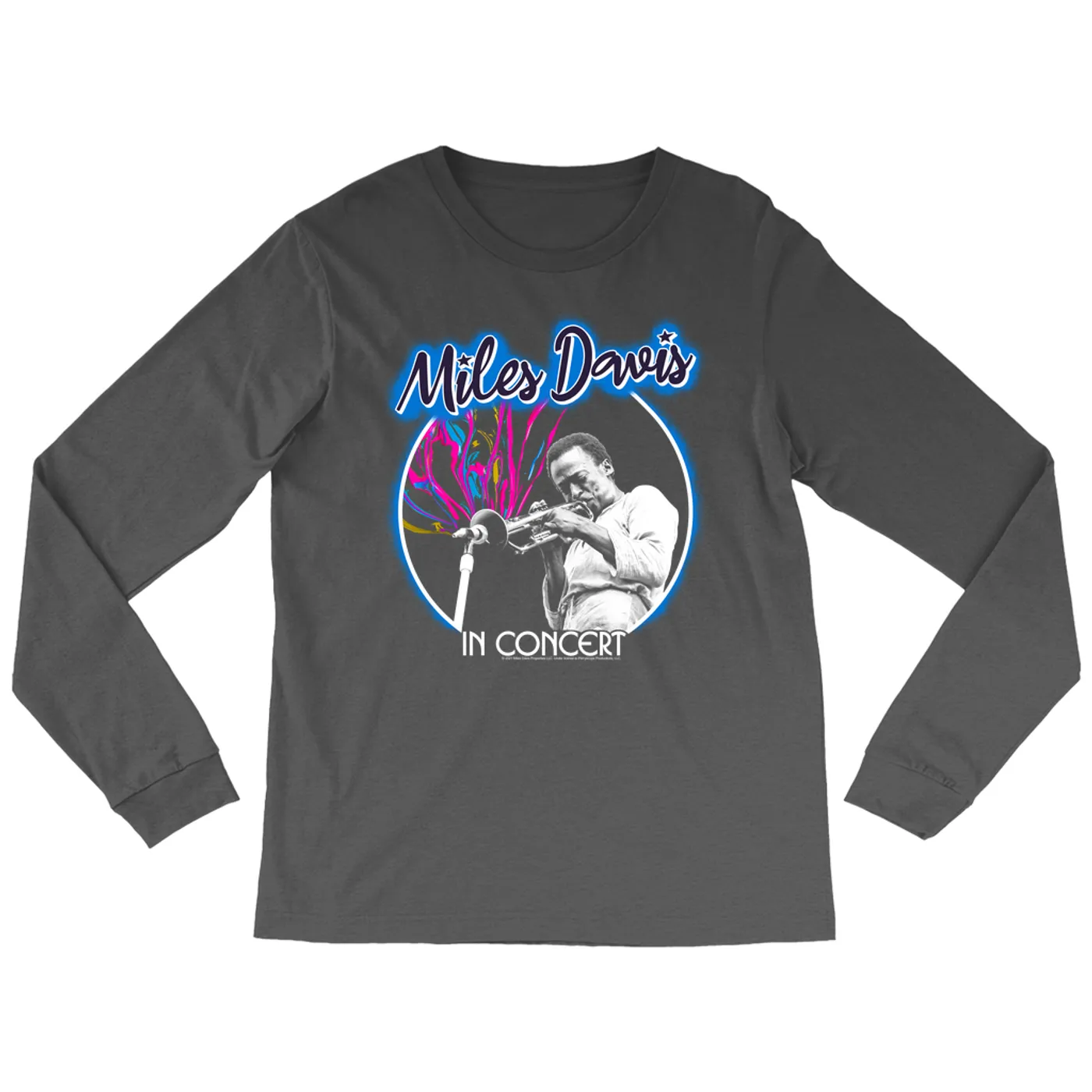 Miles Davis Long Sleeve Shirt | Miles In Concert Colorful Design Miles Davis Shirt