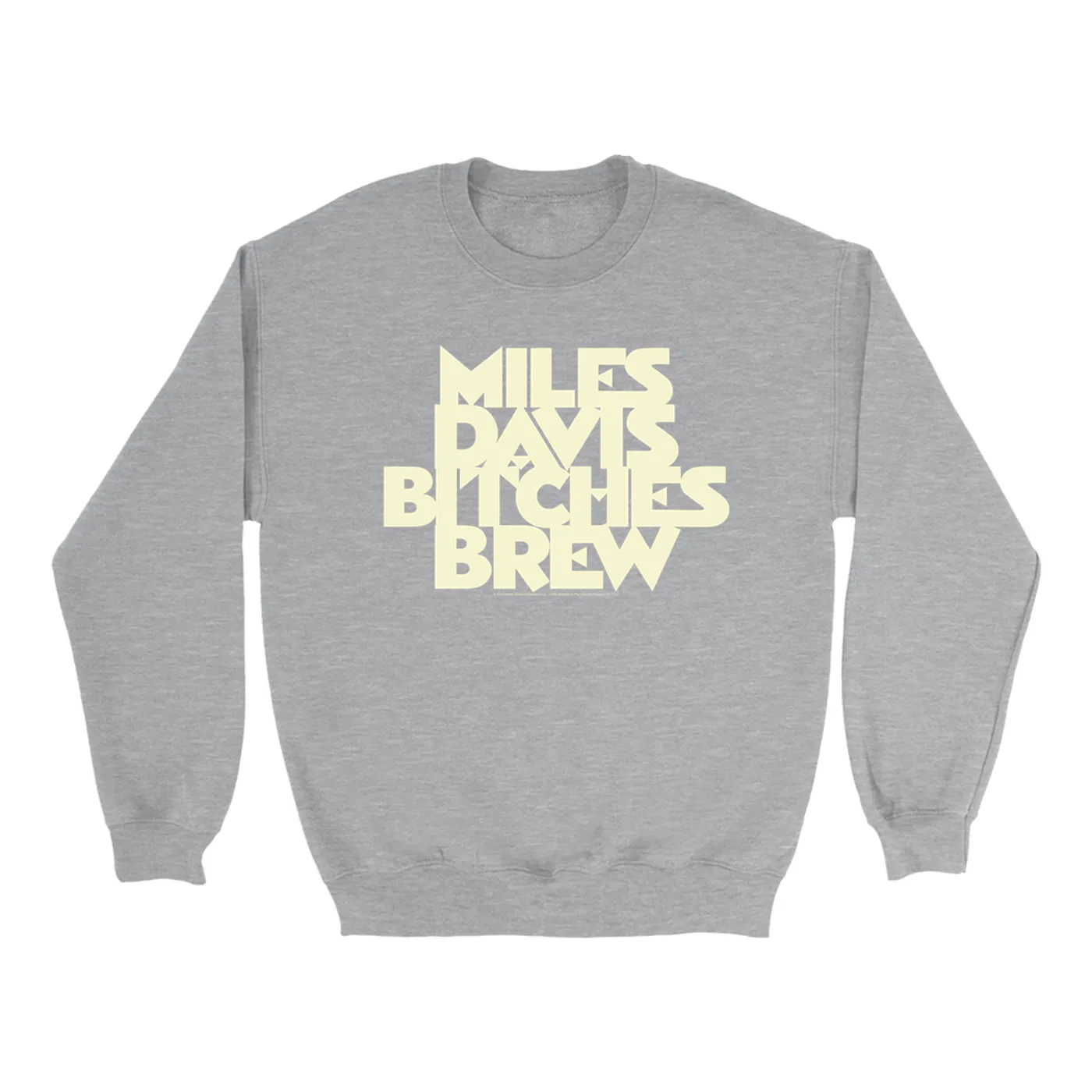 Miles Davis Sweatshirt | Bitches Brew White Logo Miles Davis Sweatshirt
