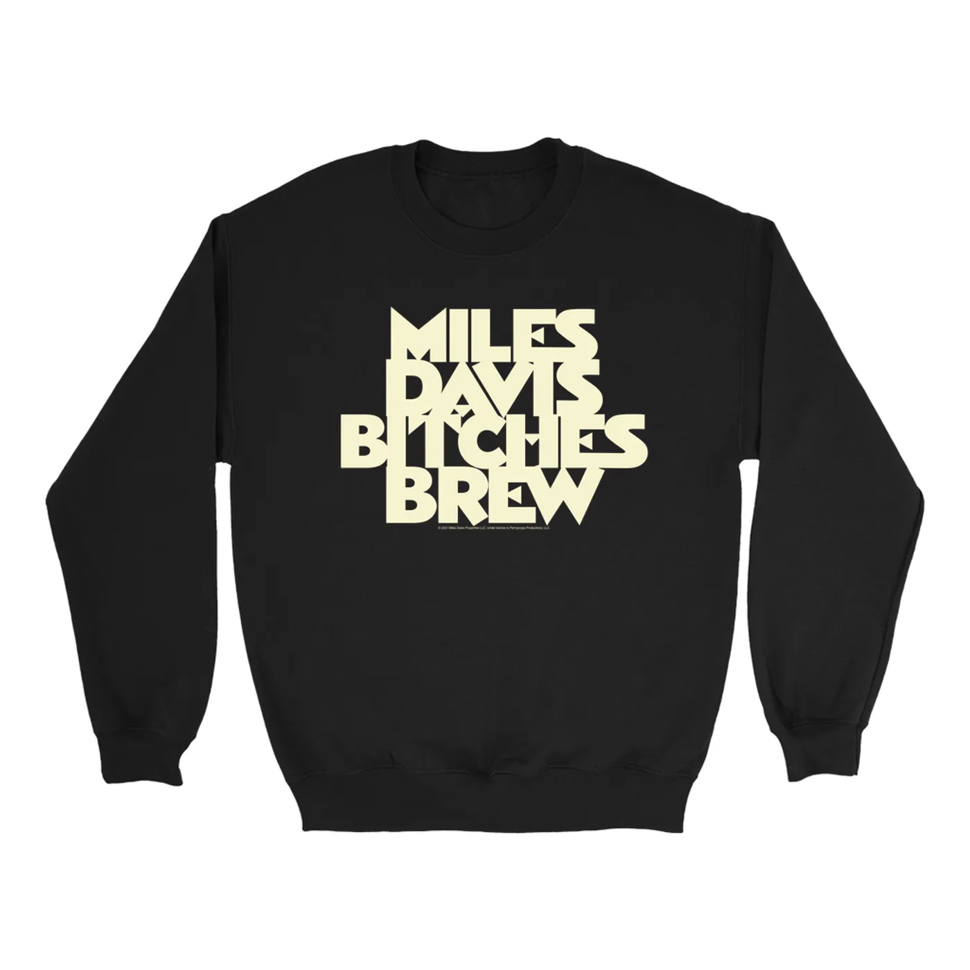Miles Davis Sweatshirt | Bitches Brew White Logo Miles Davis Sweatshirt