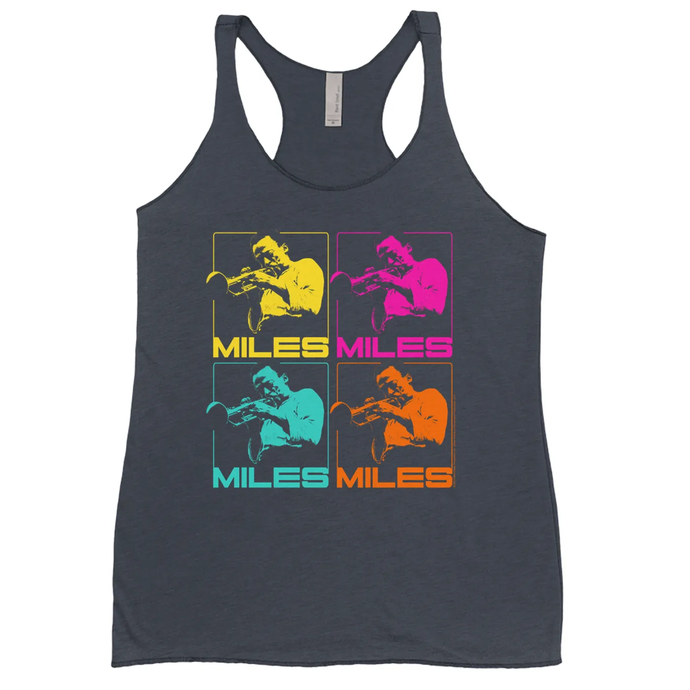 Miles Davis Ladies' Tank Top | Miles Playing Trumpet Pop Art Design Miles Davis Shirt (Merchbar Exclusive)