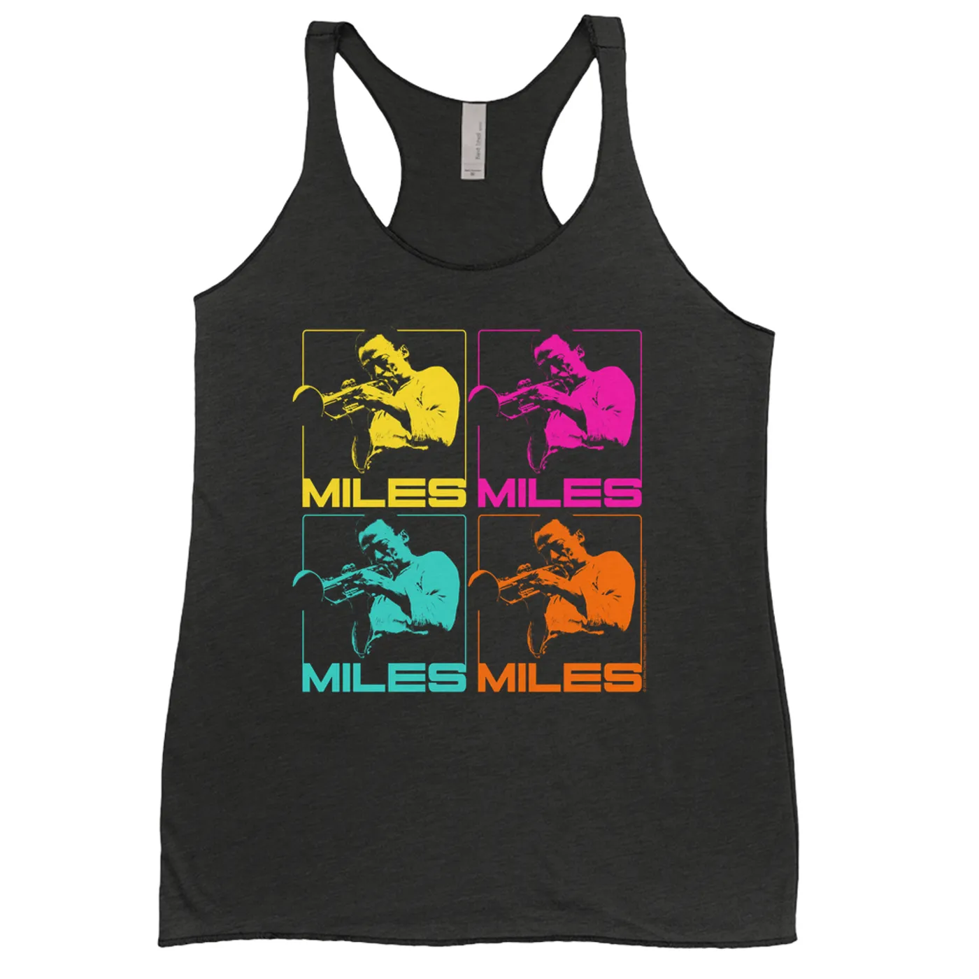 Miles Davis Ladies' Tank Top | Miles Playing Trumpet Pop Art Design Miles Davis Shirt (Merchbar Exclusive)