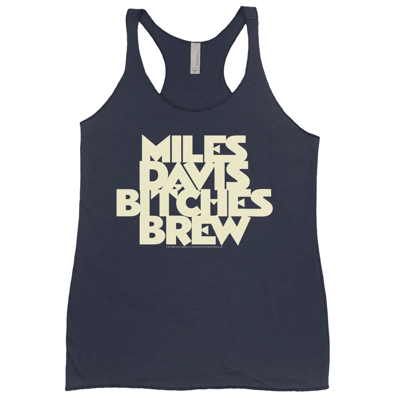 Miles Davis Ladies' Tank Top | Bitches Brew White Logo Miles Davis Shirt