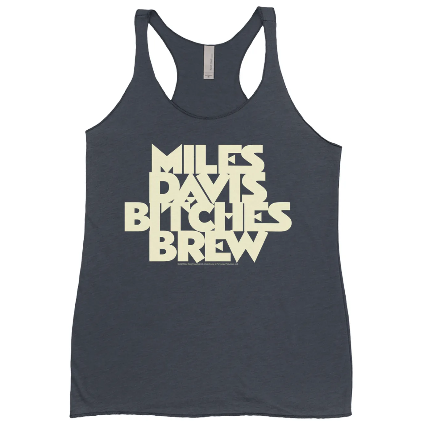 Miles Davis Ladies' Tank Top | Bitches Brew White Logo Miles Davis Shirt