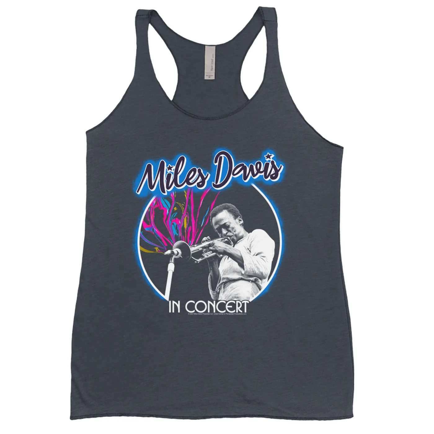 Miles Davis Ladies' Tank Top | Miles In Concert Colorful Design Miles Davis Shirt