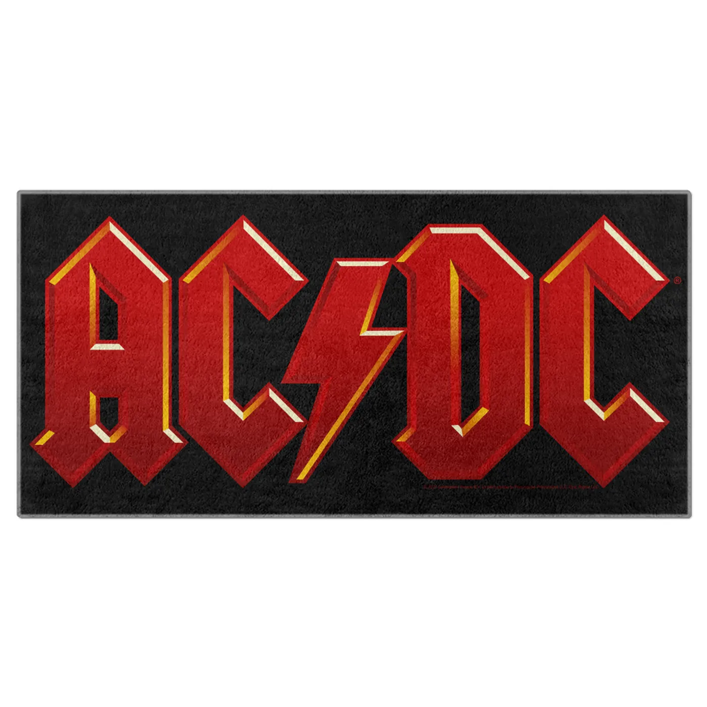 ACDC Beach Towel | AC/DC Classic Red and Yellow Logo ACDC Towel (Merchbar Exclusive)