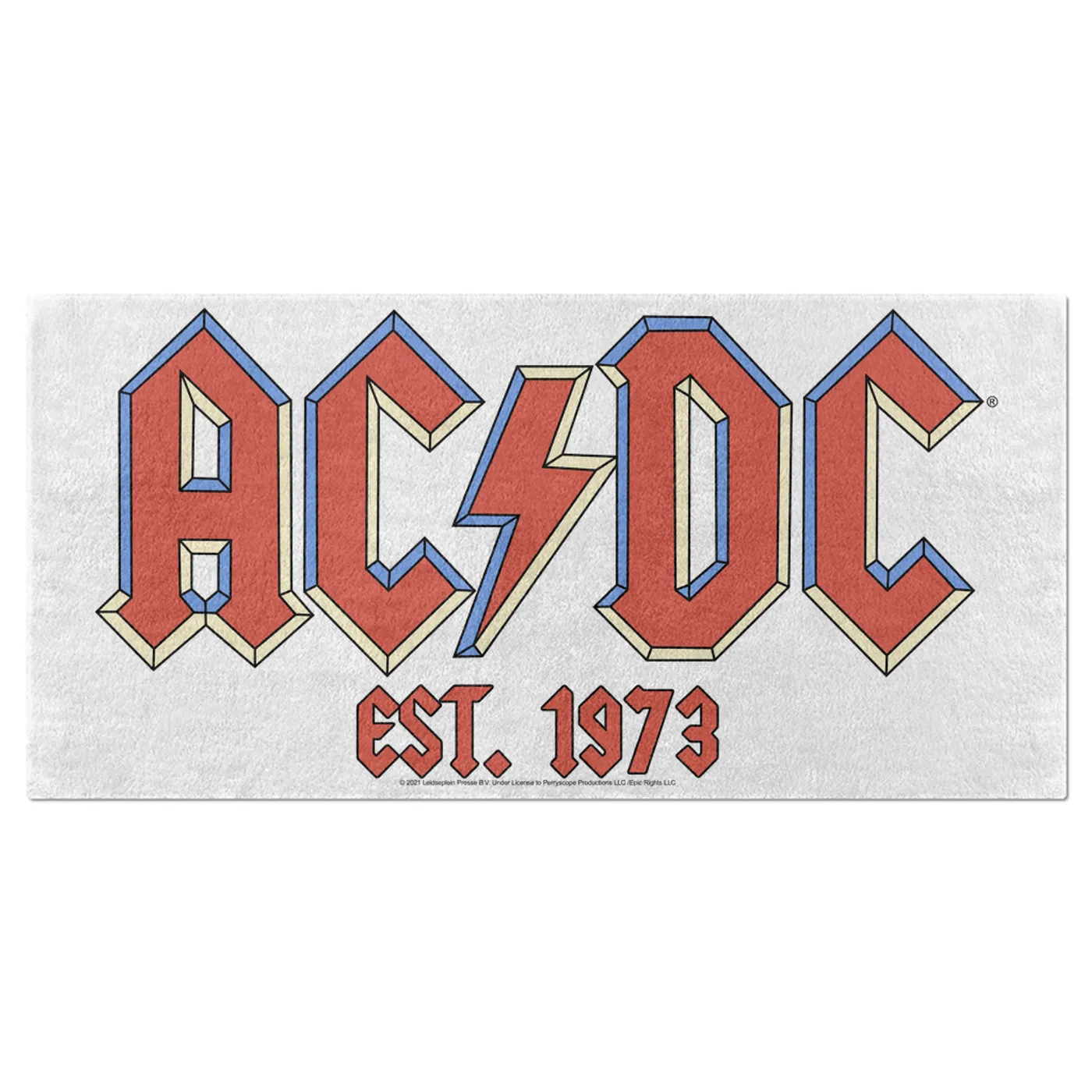 ACDC Beach Towel | AC/DC Est. 1973 Pastel Logo ACDC Towel (Merchbar Exclusive)