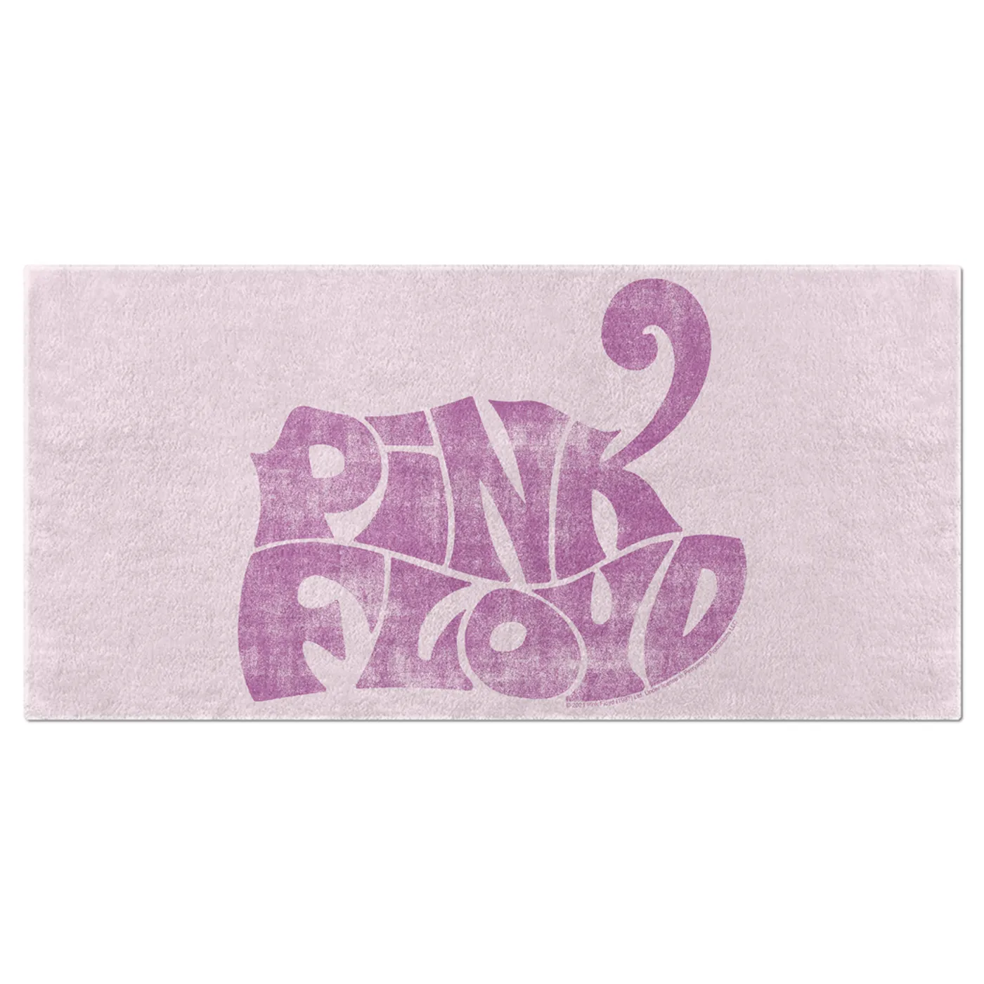 Pink Floyd Beach Towel | Groovy Logo Distressed Pink Pink Floyd Towel (Merchbar Exclusive)