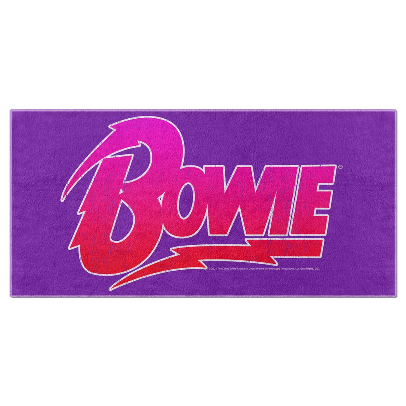 David Bowie Beach Towel | Pink and Red Bowie Logo David Bowie Towel (Merchbar Exclusive)