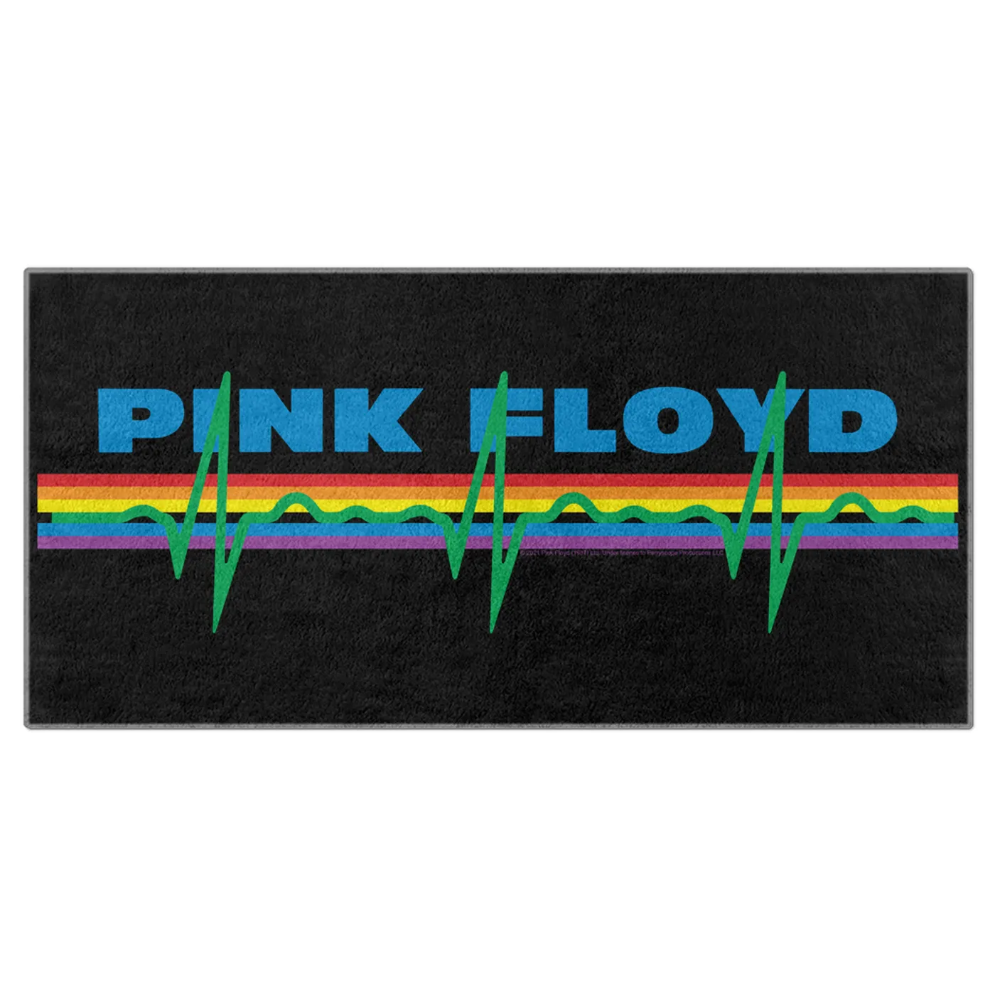 Pink Floyd Beach Towel | Dark Side Of The Moon Heartbeat Pink Floyd Towel (Merchbar Exclusive)