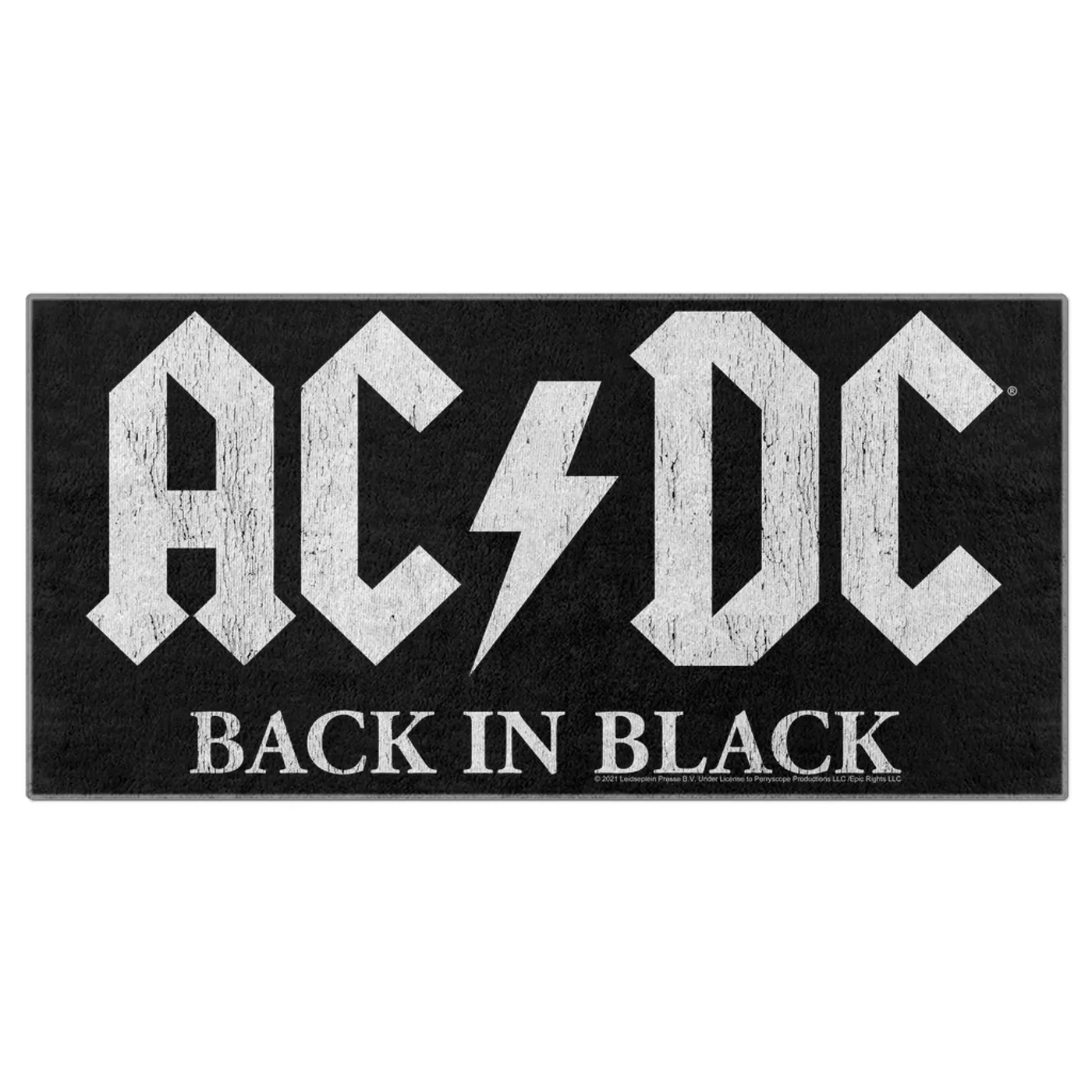 AC/DC Beach Towel | Back In Black US White Design ACDC Towel (Merchbar Exclusive)