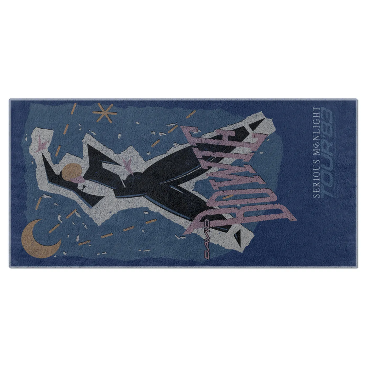 David Bowie Beach Towel | Serious Moonlight Tour 1983 Design David Bowie Towel (Merchbar Exclusive)