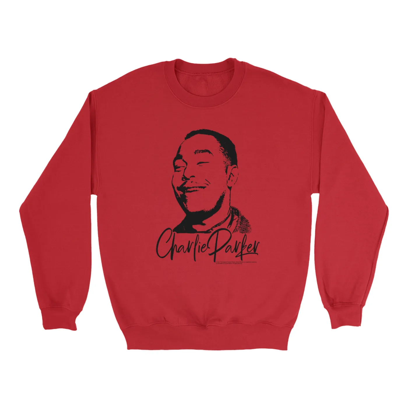 Charlie Parker Sweatshirt | Grinning Charlie With Logo Design Charlie Parker Sweatshirt (Merchbar Exclusive)
