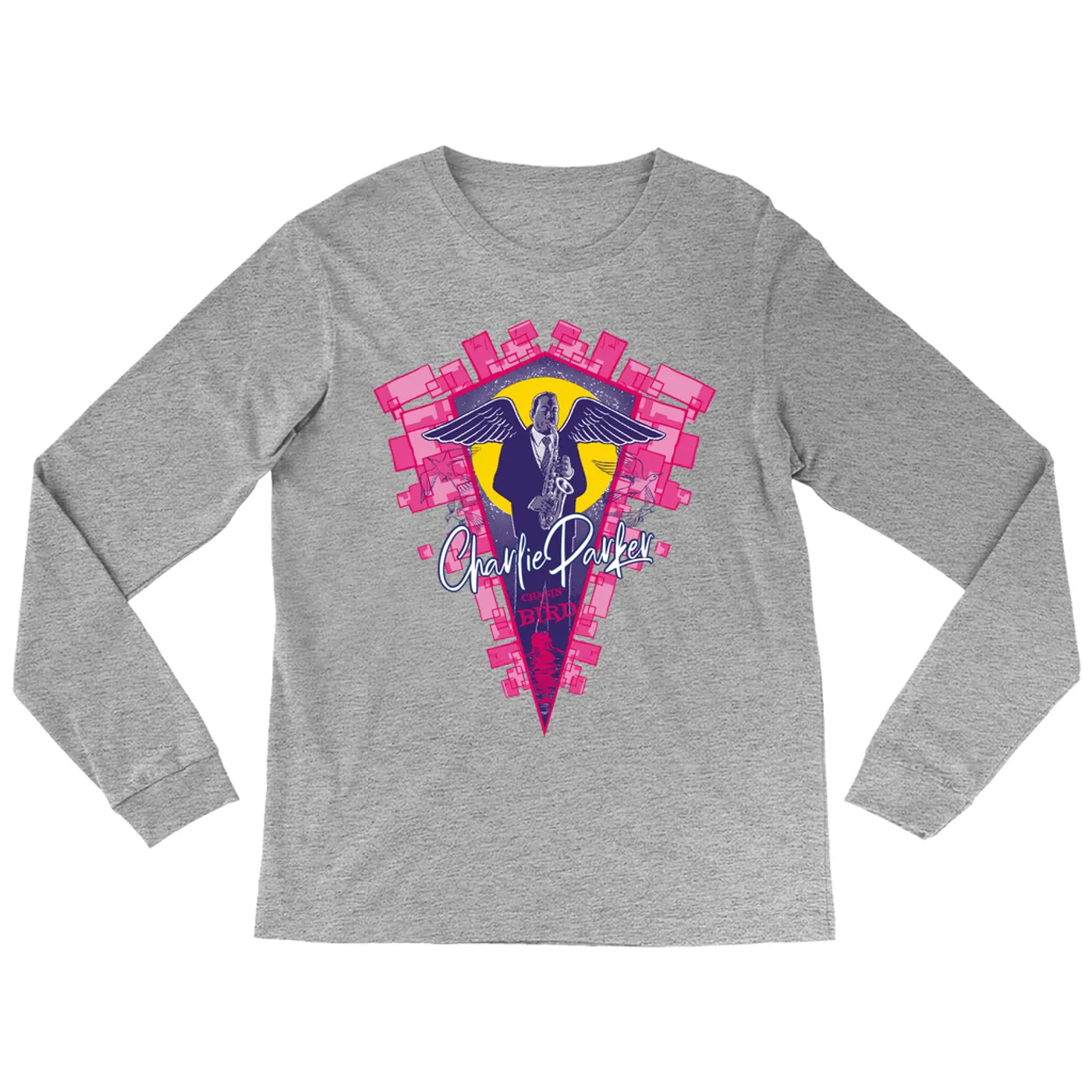 Charlie Parker Long Sleeve Shirt | Chasin' The Bird Charlie Wing Art Charlie Parker Shirt