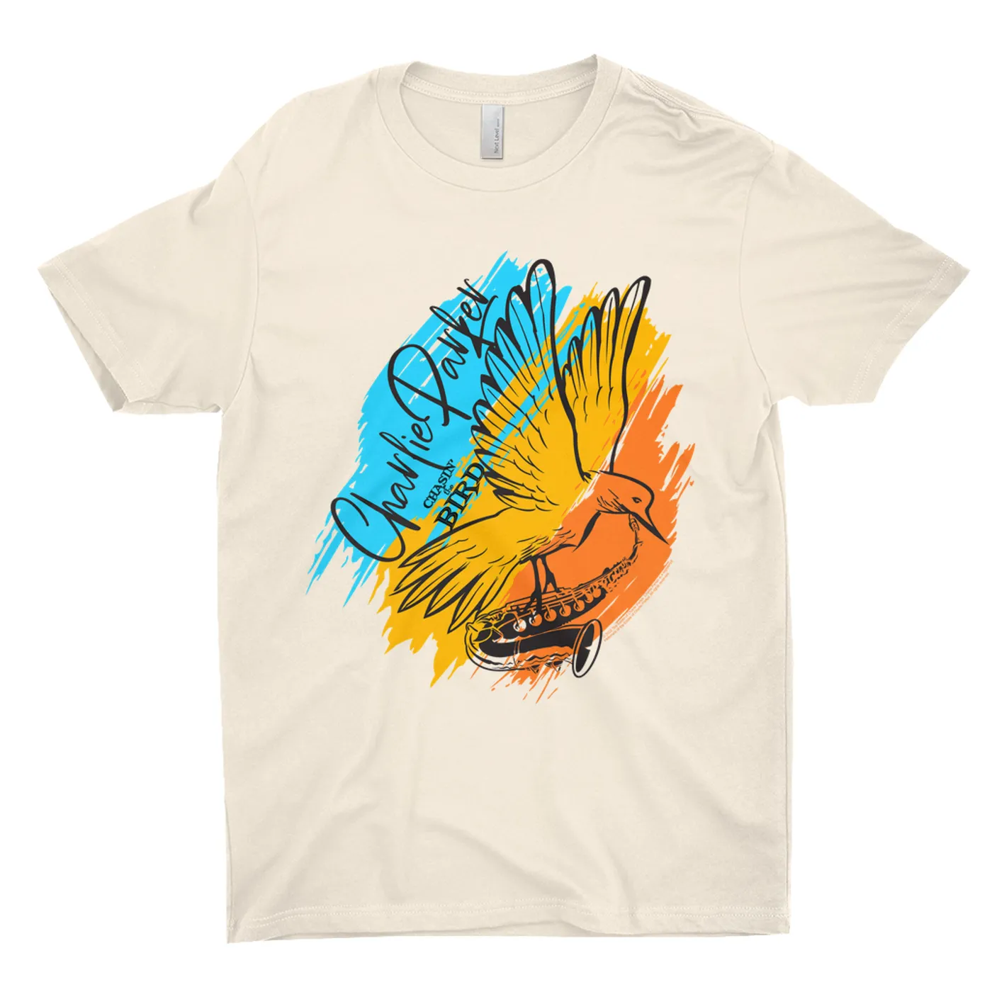 Charlie Parker T-Shirt | Chasin' The Bird Colorful Brush Stroke Image Charlie Parker Shirt