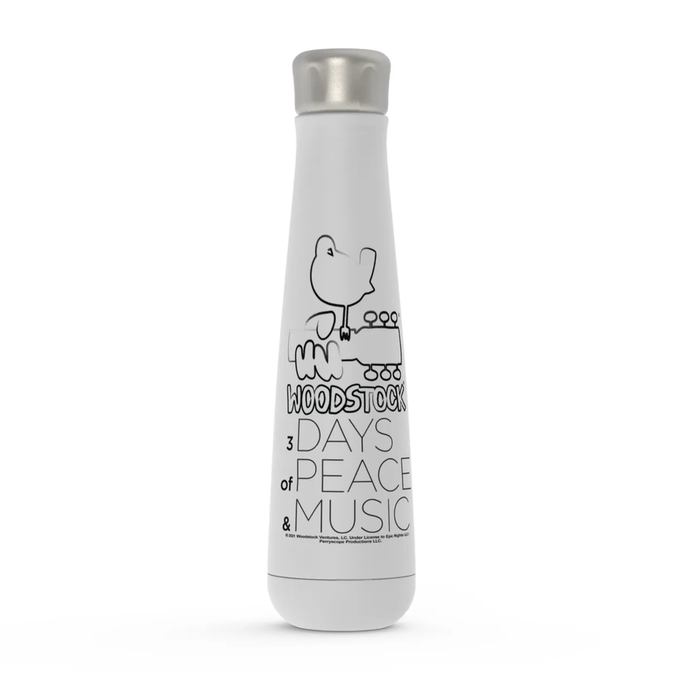 Woodstock Peristyle Water Bottle | 3 Days Of Peace And Music Drawing Woodstock Water Bottle (Merchbar Exclusive)