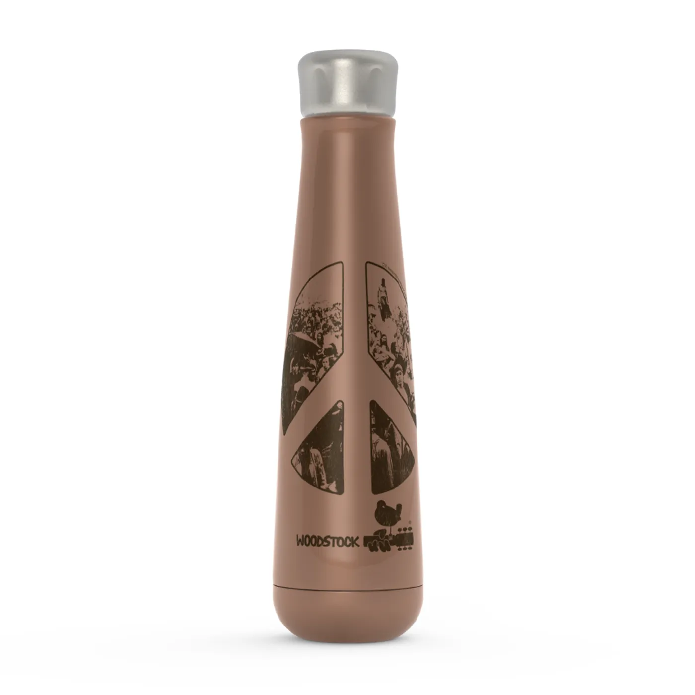 Woodstock Peristyle Water Bottle | Crowd Photo Peace Sign Woodstock Water Bottle (Merchbar Exclusive)