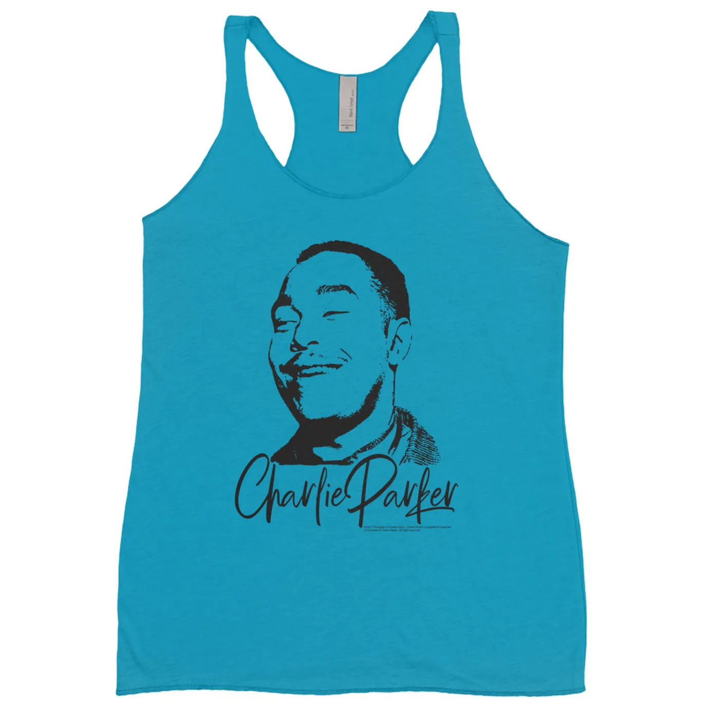 Charlie Parker Ladies' Tank Top | Grinning Charlie With Logo Design Charlie Parker Shirt (Merchbar Exclusive)