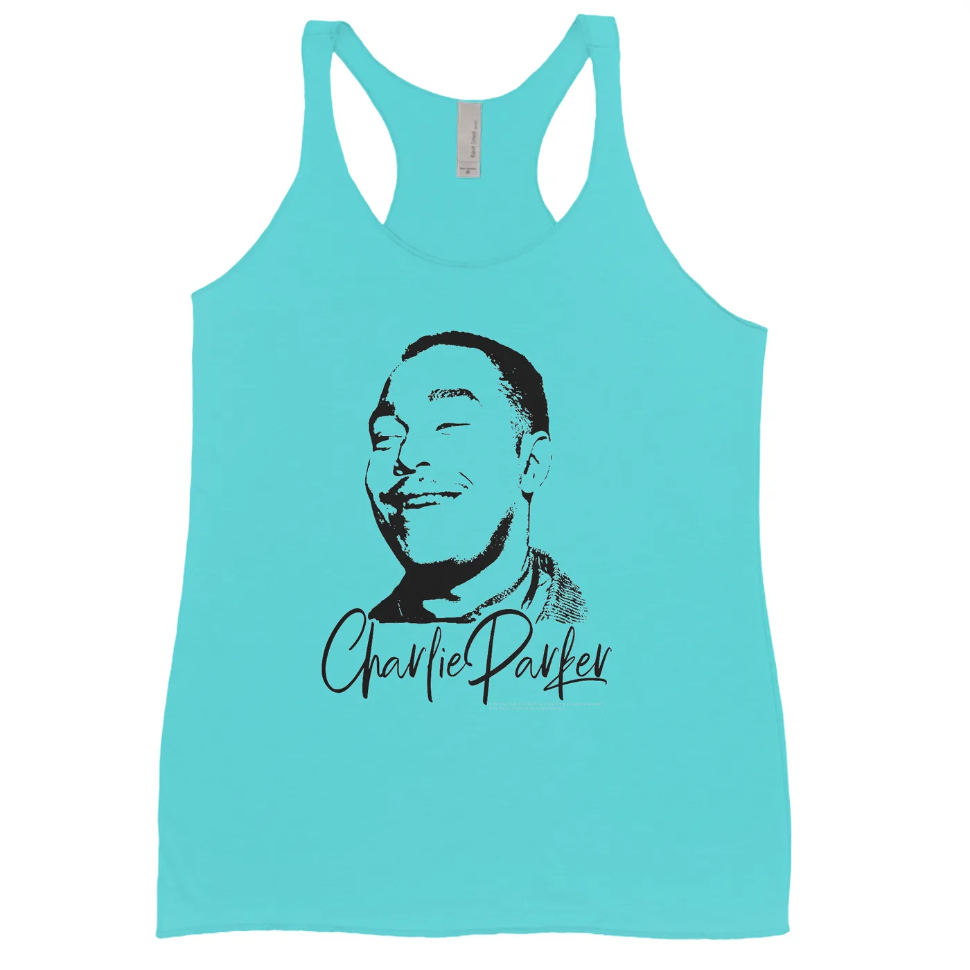 Charlie Parker Ladies' Tank Top | Grinning Charlie With Logo Design Charlie Parker Shirt (Merchbar Exclusive)