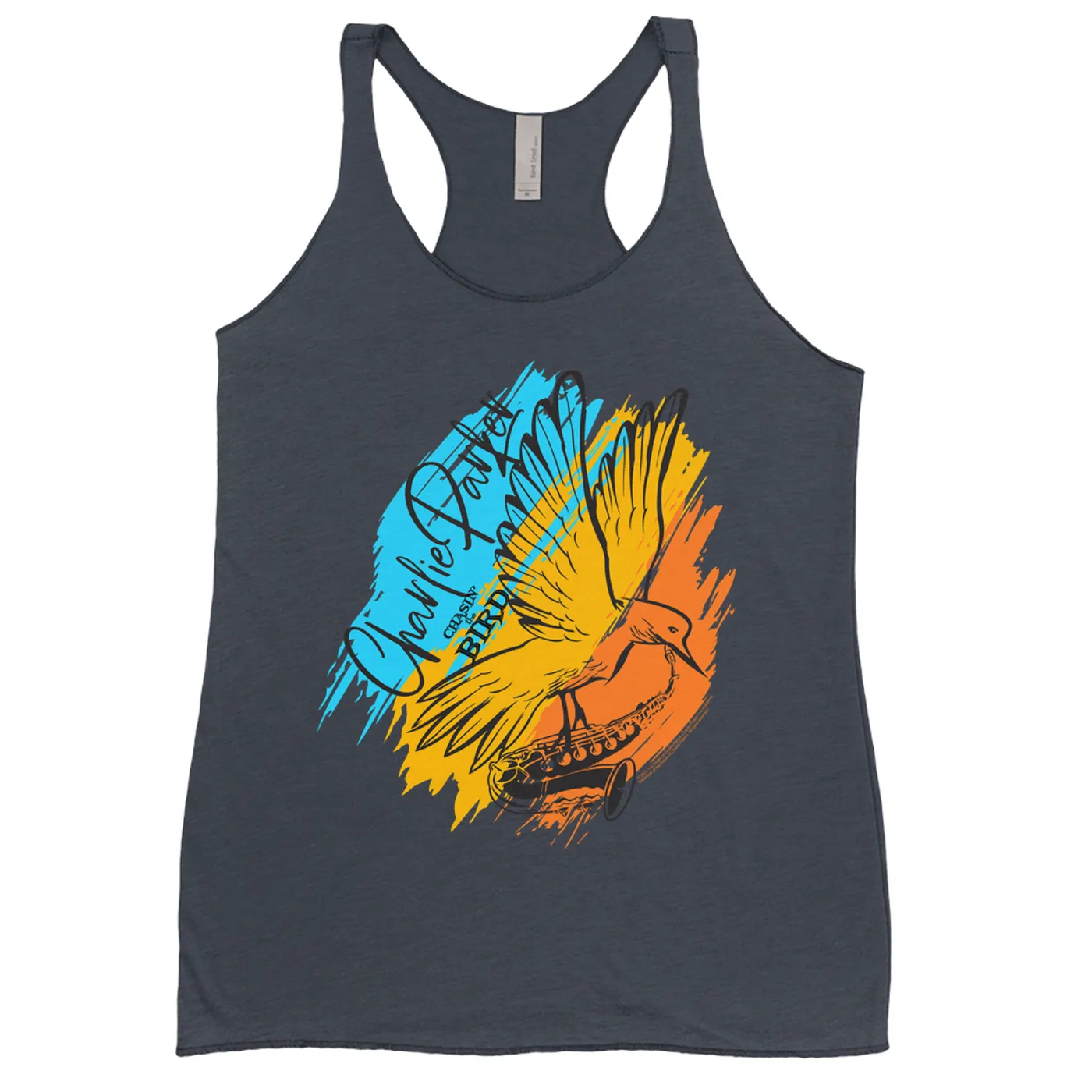 Charlie Parker Ladies' Tank Top | Chasin' The Bird Colorful Brush Stroke Image Charlie Parker Shirt