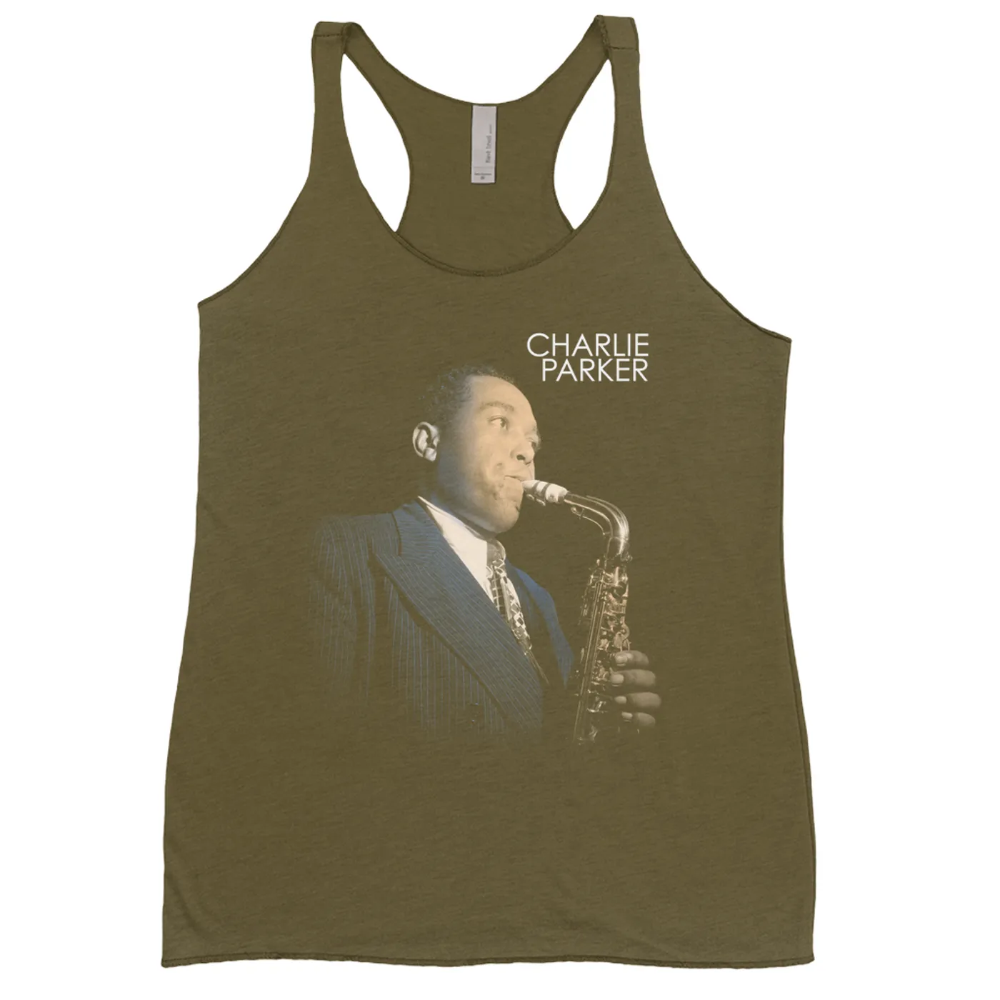 Charlie Parker Ladies' Tank Top | Charlie Parker Trumpet Glow Design Charlie Parker Shirt