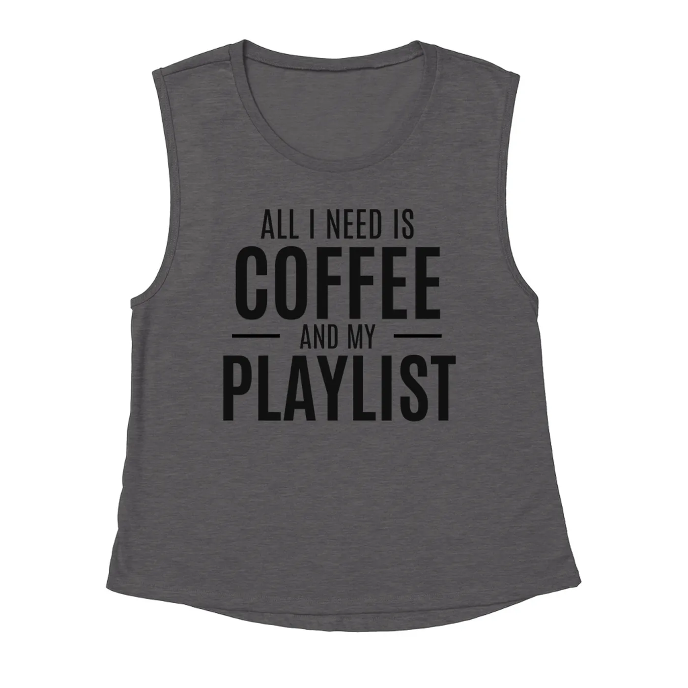 Merchbar Music Life Muscle Tank | All I Need Is Coffee & Music Merchbar Music Life Tank Top