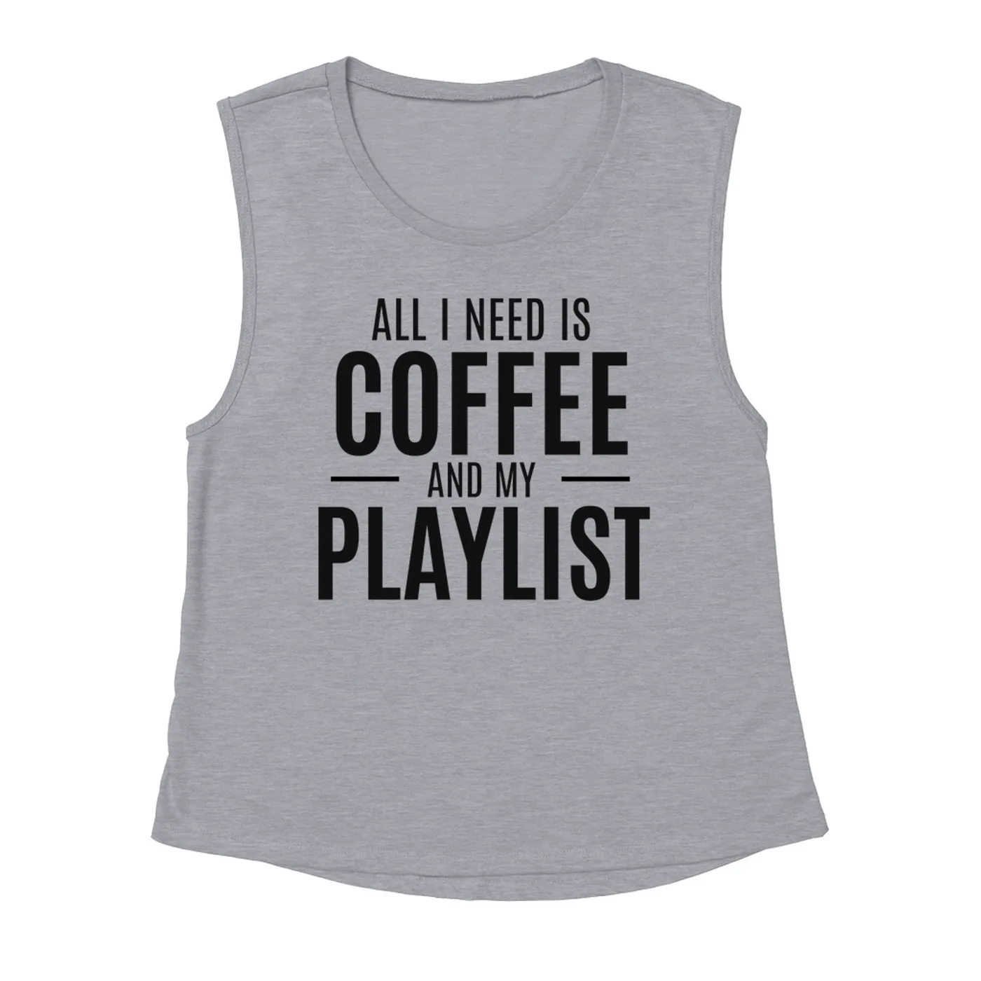 Merchbar Music Life Muscle Tank | All I Need Is Coffee & Music Merchbar Music Life Tank Top