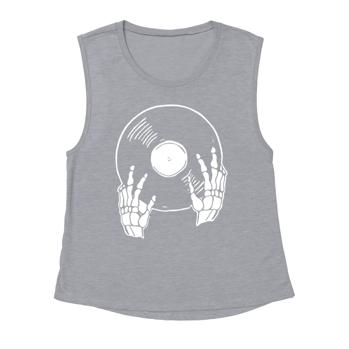 Merchbar Music Life Muscle Tank | Skeletons Spin Vinyl Too Merchbar Music Life Tank Top