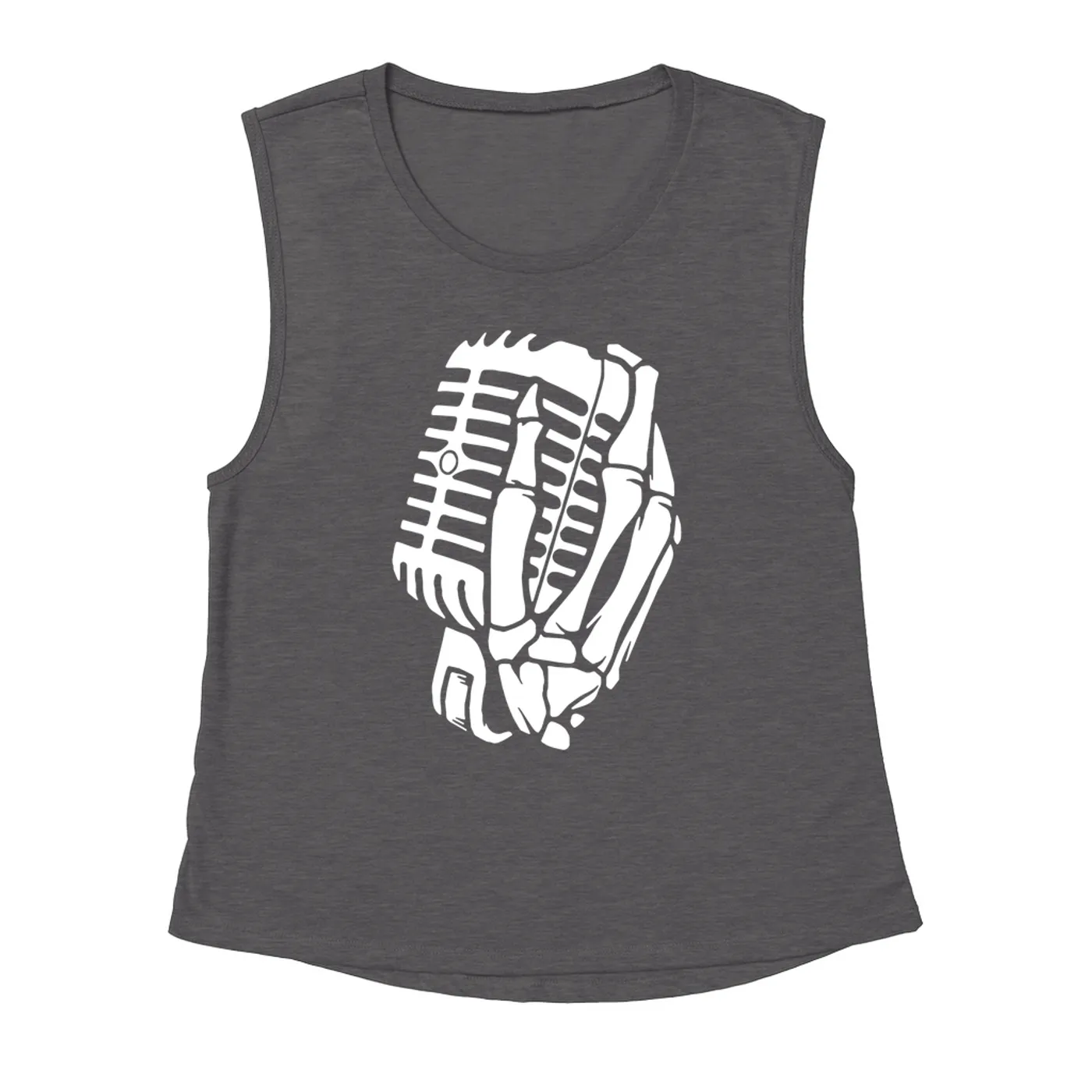 Merchbar Music Life Muscle Tank | Skelehands On The Mic Merchbar Music Life Tank Top