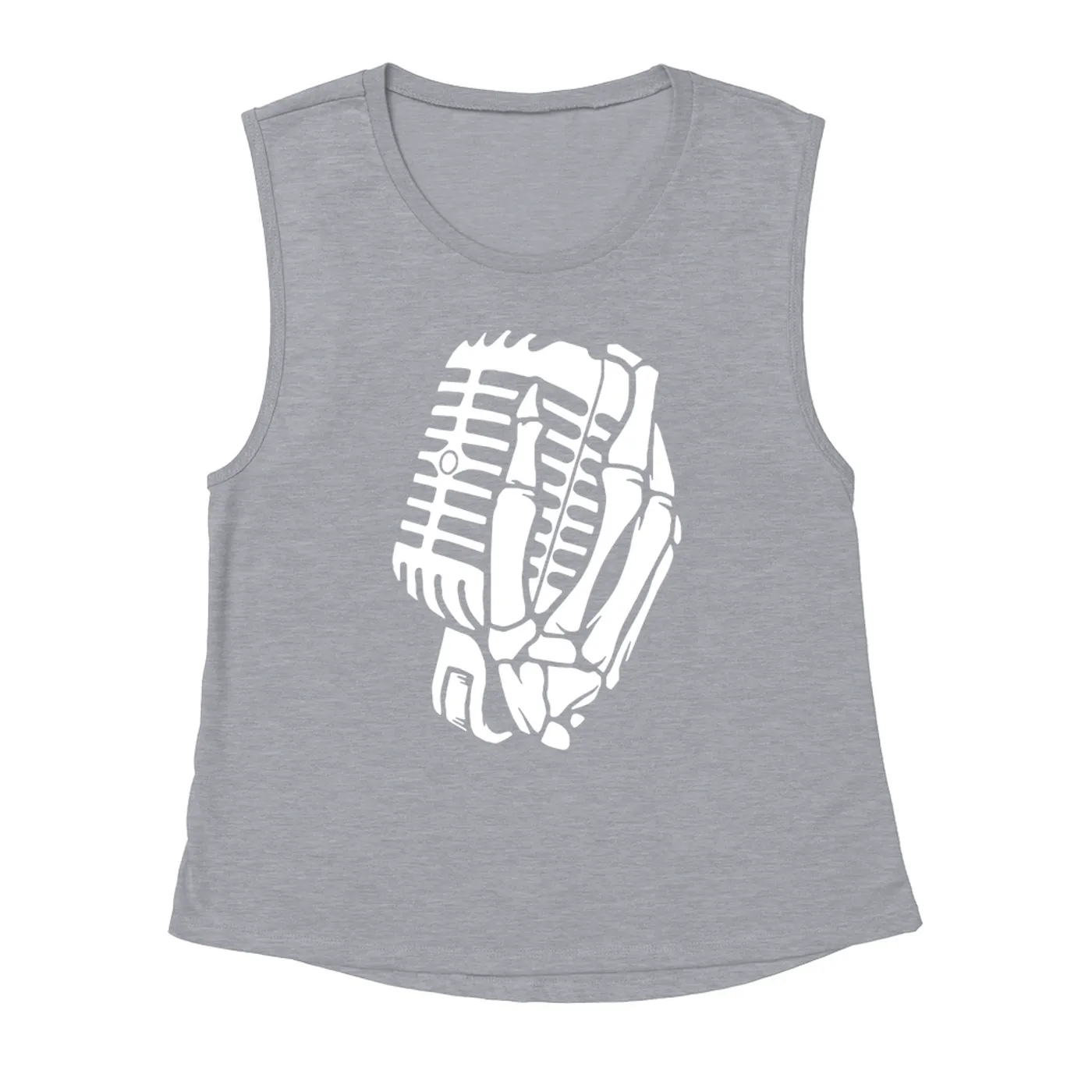 Merchbar Music Life Muscle Tank | Skelehands On The Mic Merchbar Music Life Tank Top