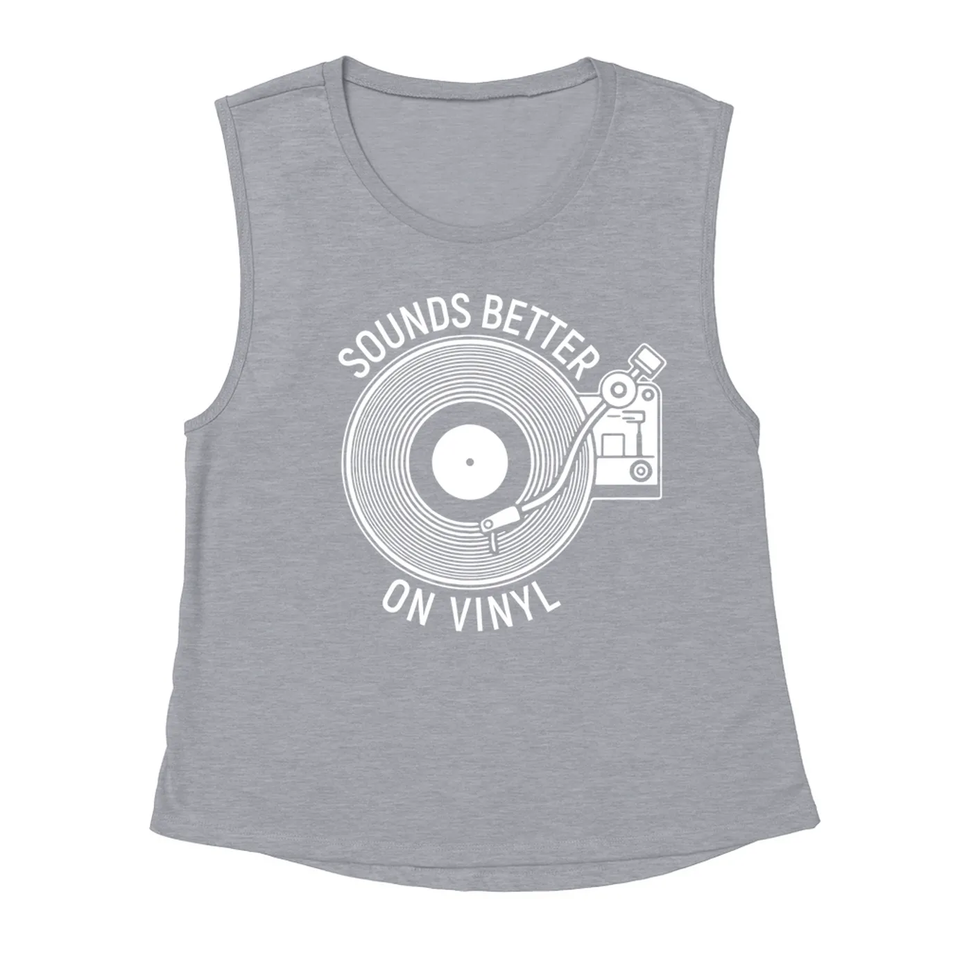 Merchbar Music Life Muscle Tank | Vinyl Sounds Better Merchbar Music Life Tank Top