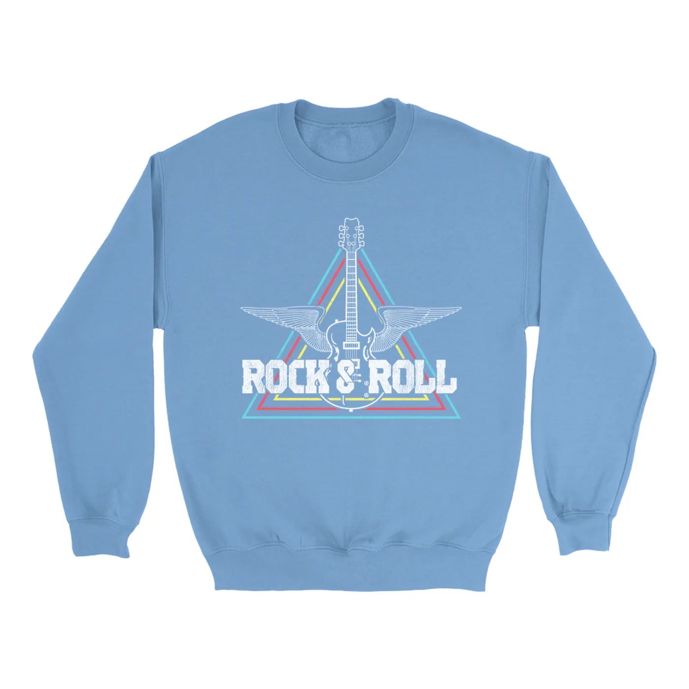 Merchbar Music Life Colorful Sweatshirt | Flying Guitar Rock n' Roll Merchbar Music Life Sweatshirt