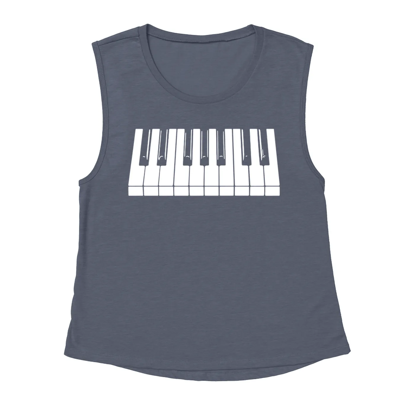Merchbar Music Life Muscle Tank | Piano Keys Merchbar Music Life Tank Top