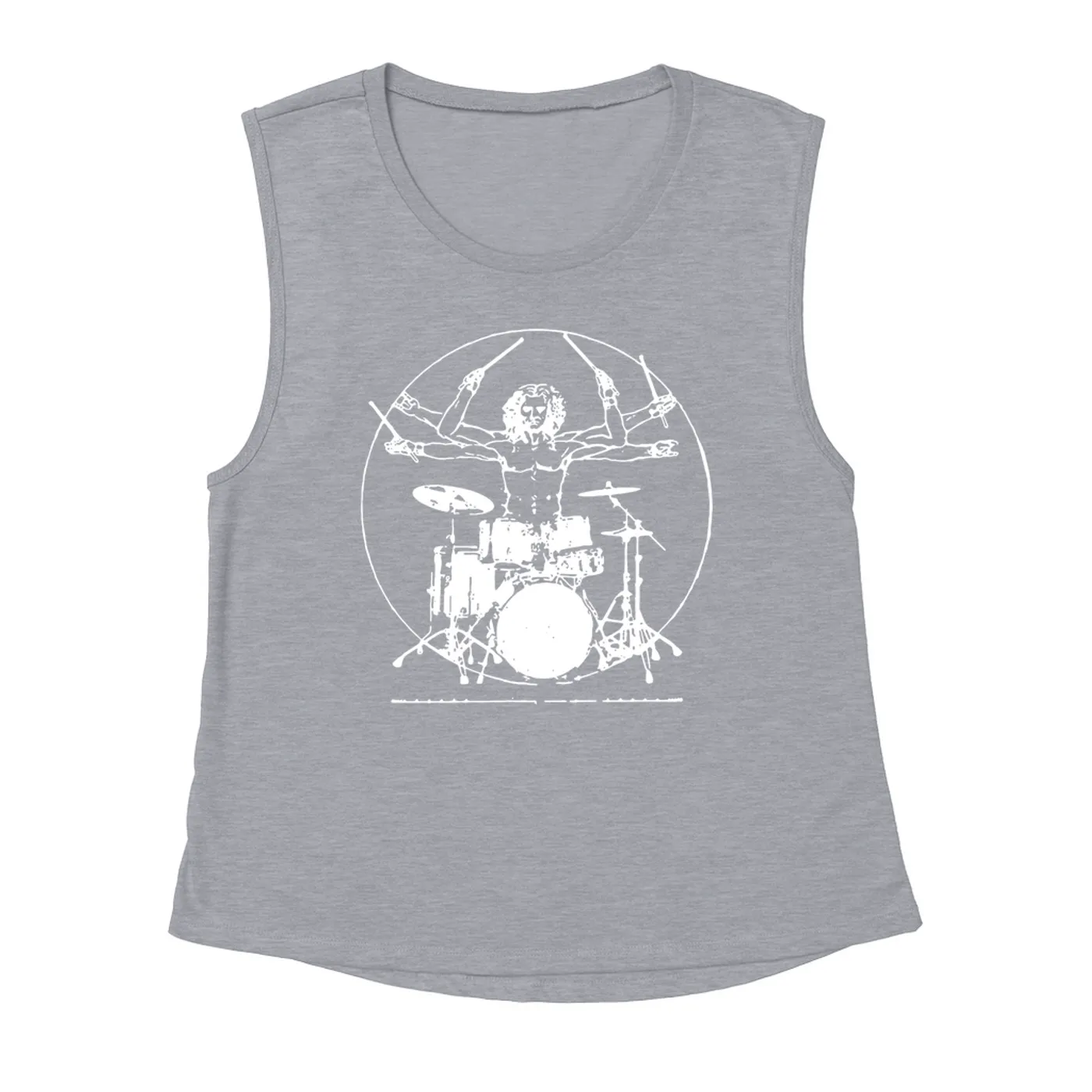 Merchbar Music Life Muscle Tank | Vitruvian Drummer Merchbar Music Life Tank Top