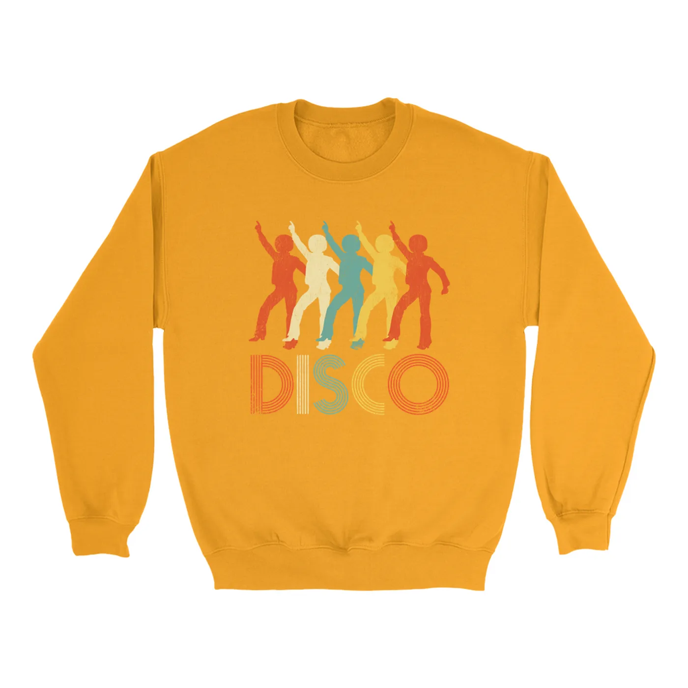 Merchbar Music Life Colorful Sweatshirt | Colorful Disco Design Distressed Merchbar Music Life Sweatshirt